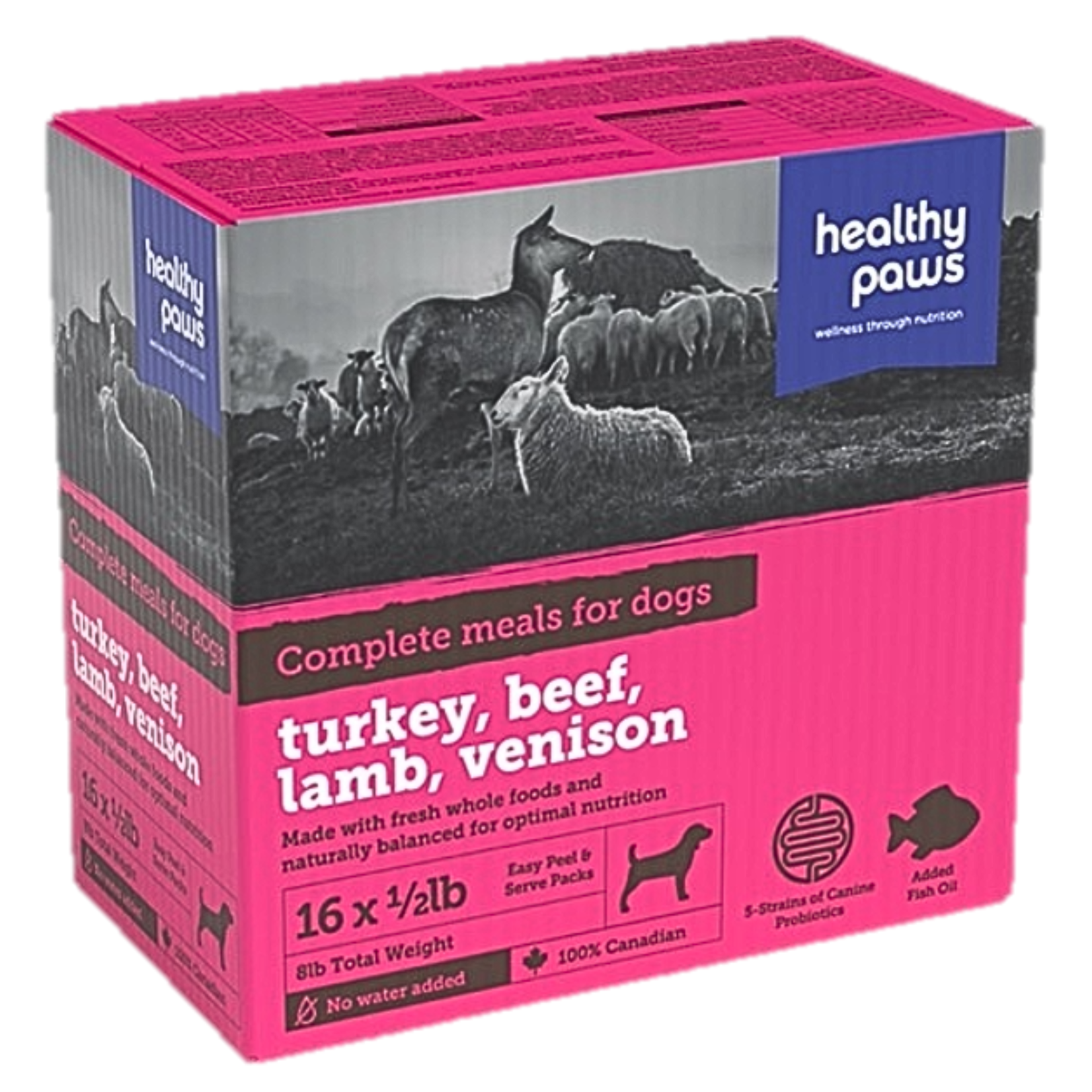 Healthy Paws Healthy Paws: Complete Dinner: Turkey, Beef, Lamb, Venison 8lb