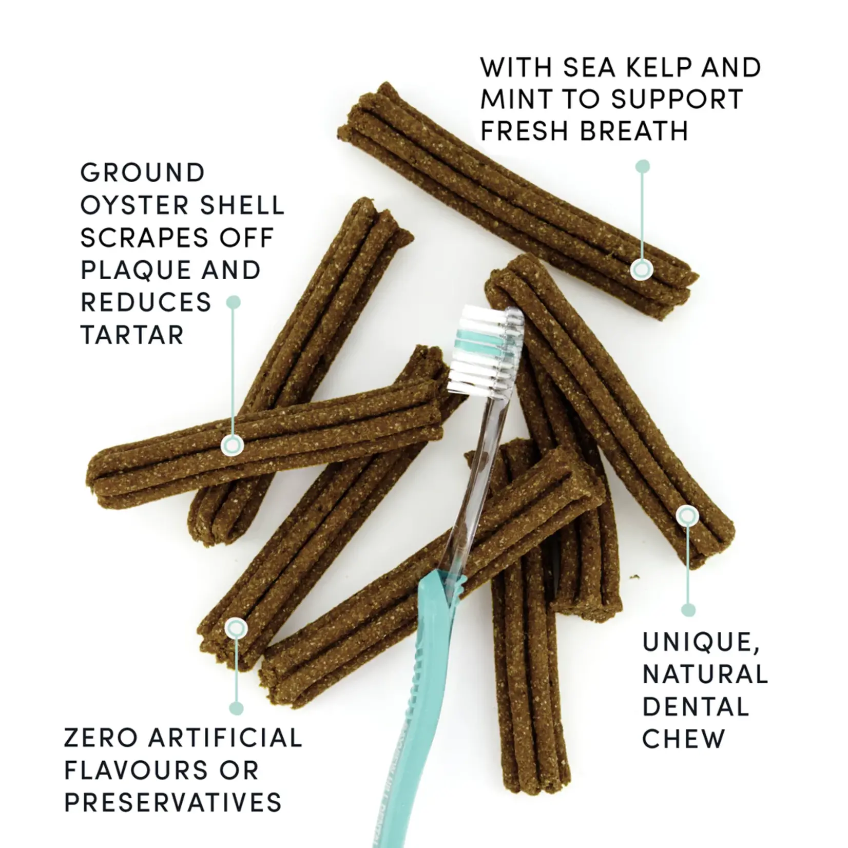 Crumps' Naturals Crumps': Plaque Busters Advanced: Sea Kelp & Mint Dental Sticks 10pc