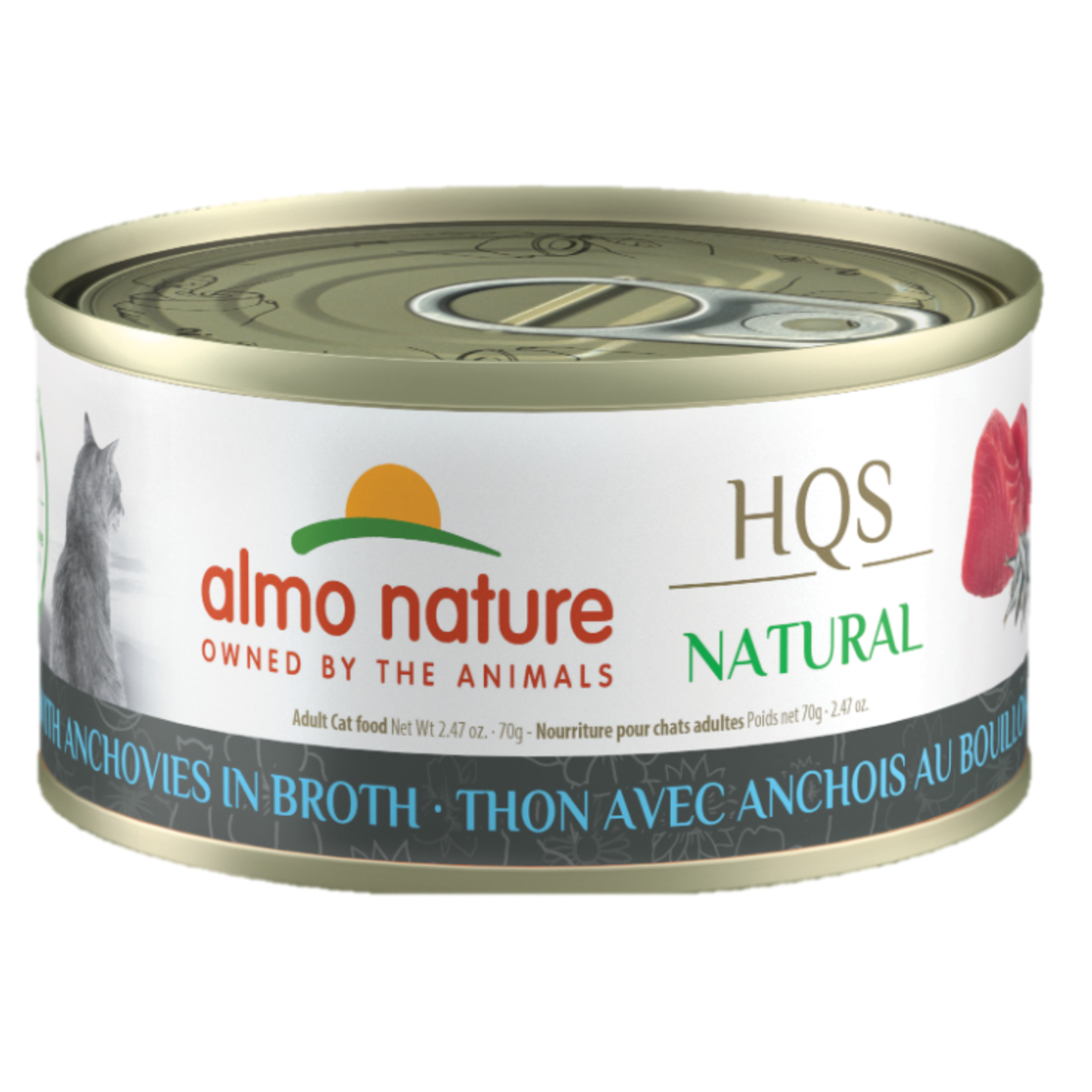 Almo Nature Almo Nature: HQS Natural LID: Tuna & Anchovies in Broth 70g