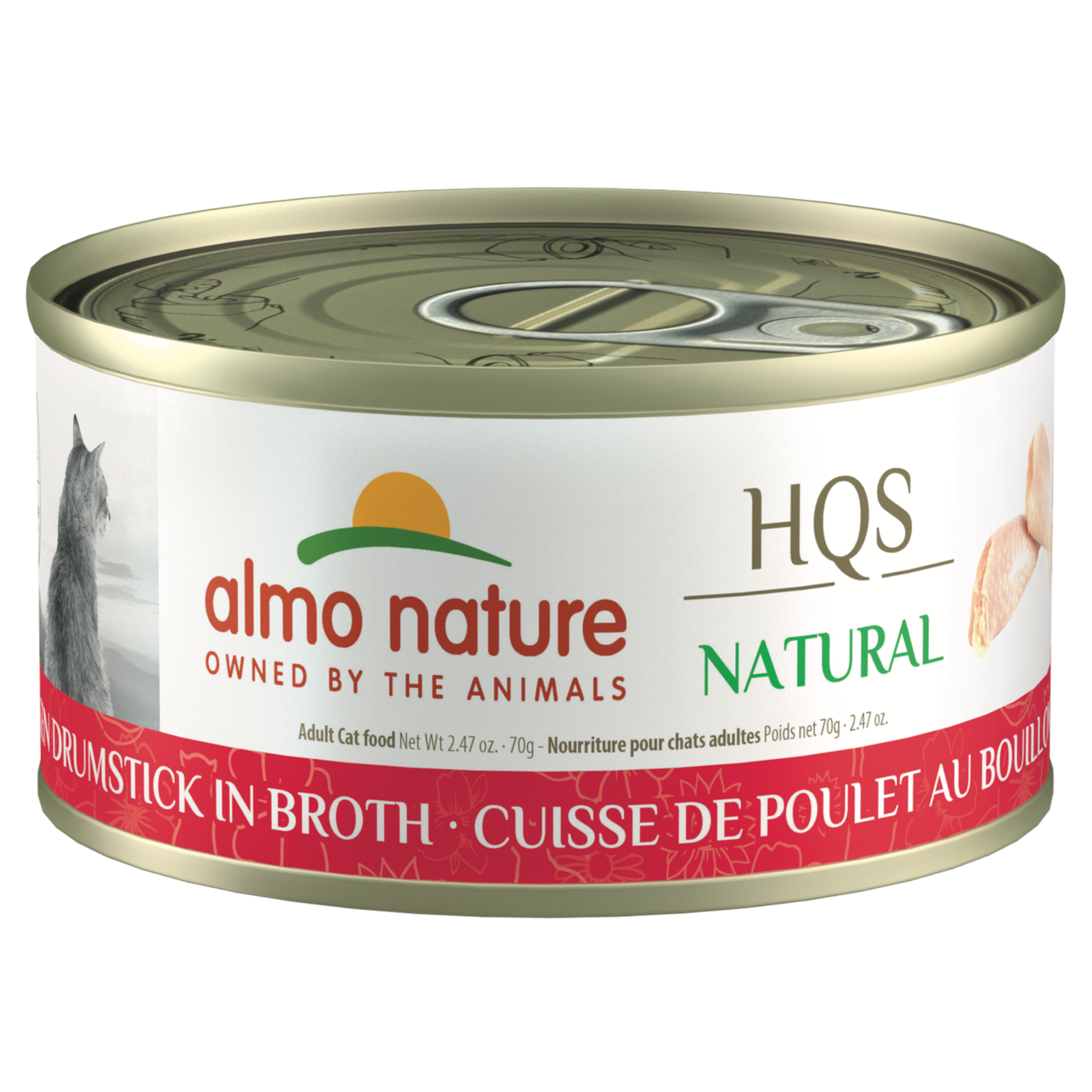 Almo Nature Almo Nature: HQS Natural LID: Chicken Drumstick in Broth 70g