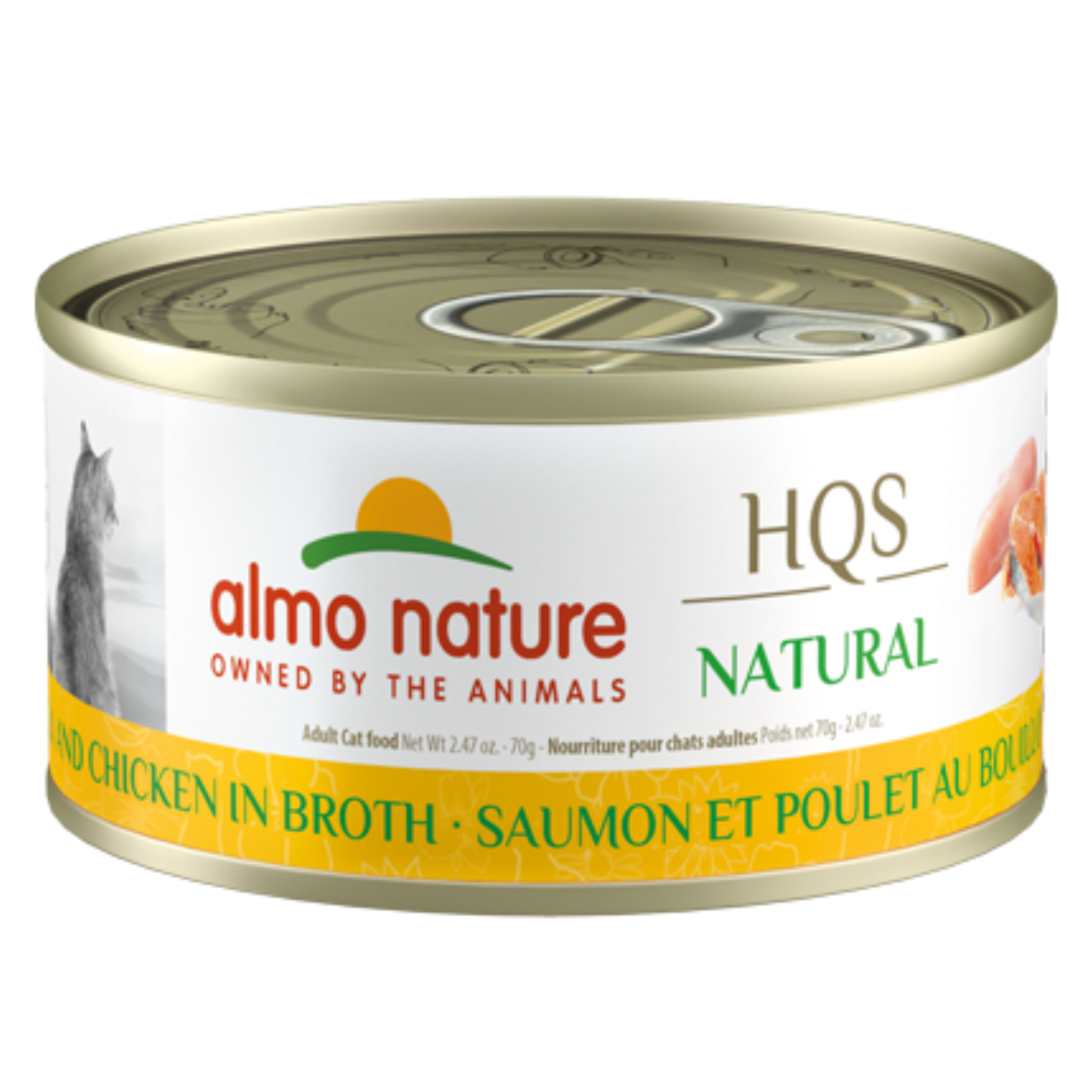Almo Nature Almo Nature: HQS Natural LID: Salmon & Chicken in Broth 70g