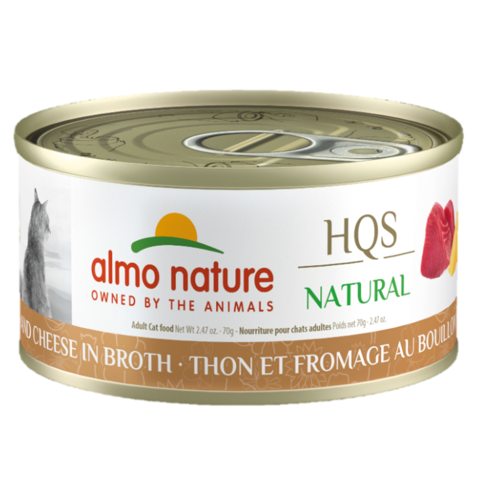 Almo Nature Almo Nature: HQS Natural LID: Tuna & Cheese in Broth 70g