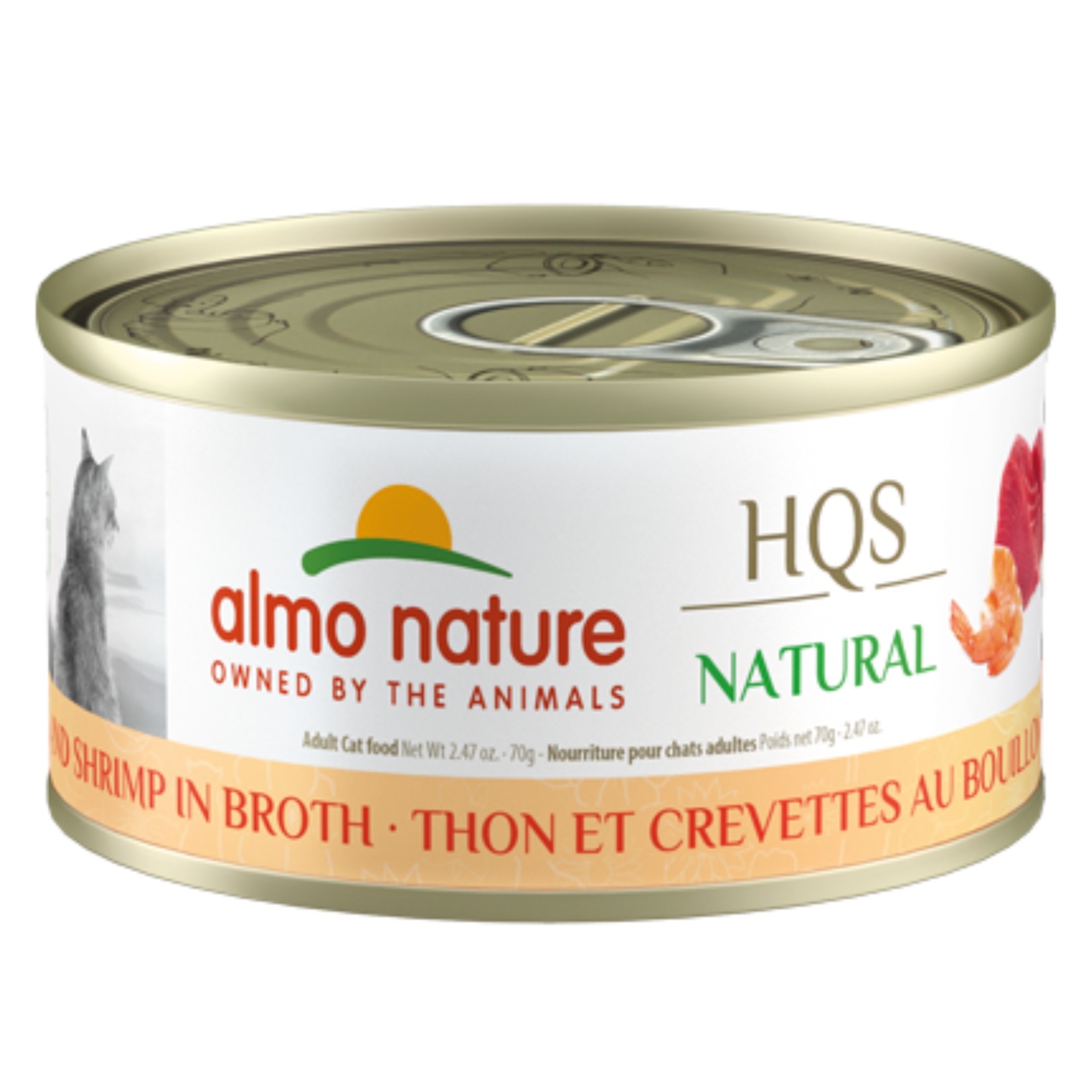 Almo Nature Almo Nature: HQS Natural LID: Tuna & Shrimp in Broth 70g
