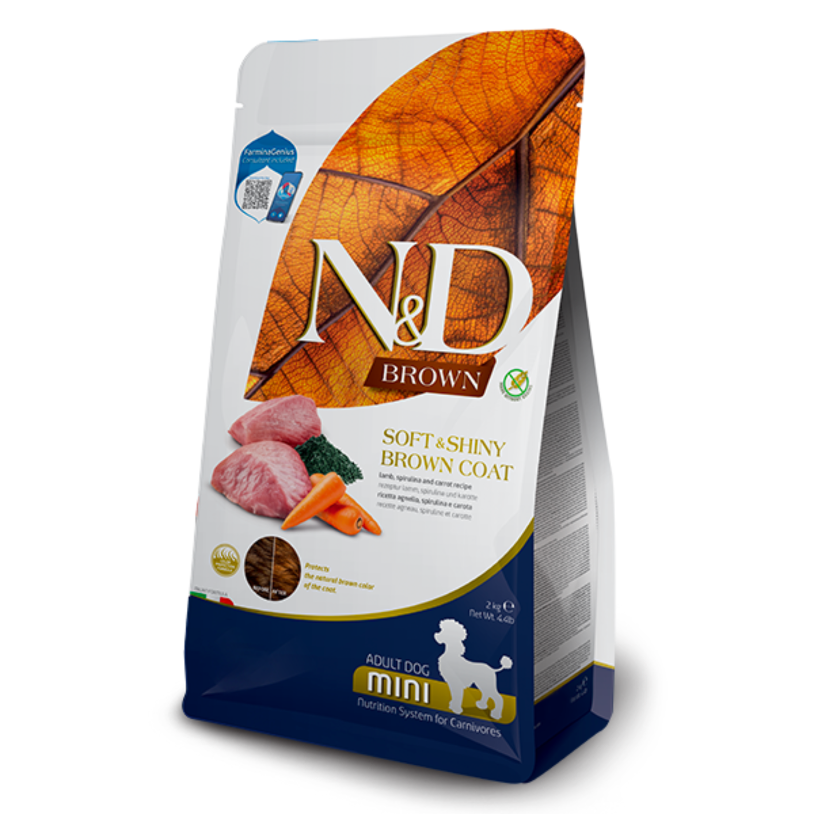 Farmina Farmina: N&D Brown Coat Colour Protection: Lamb, Carrot & Kelp 4.5lb