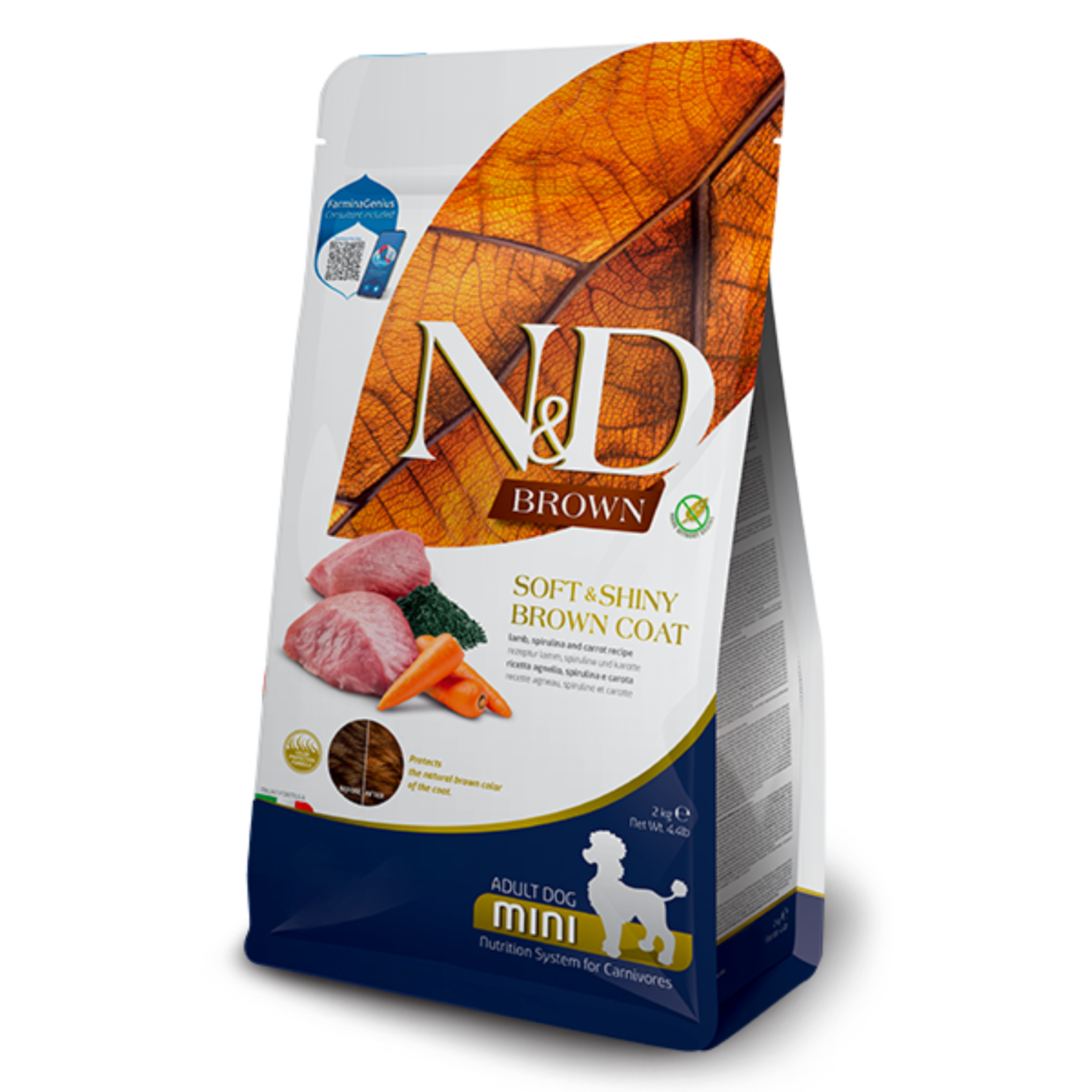 Farmina Farmina: N&D Colour Protection: Brown Coat: Lamb, Carrot & Kelp 4.5lb