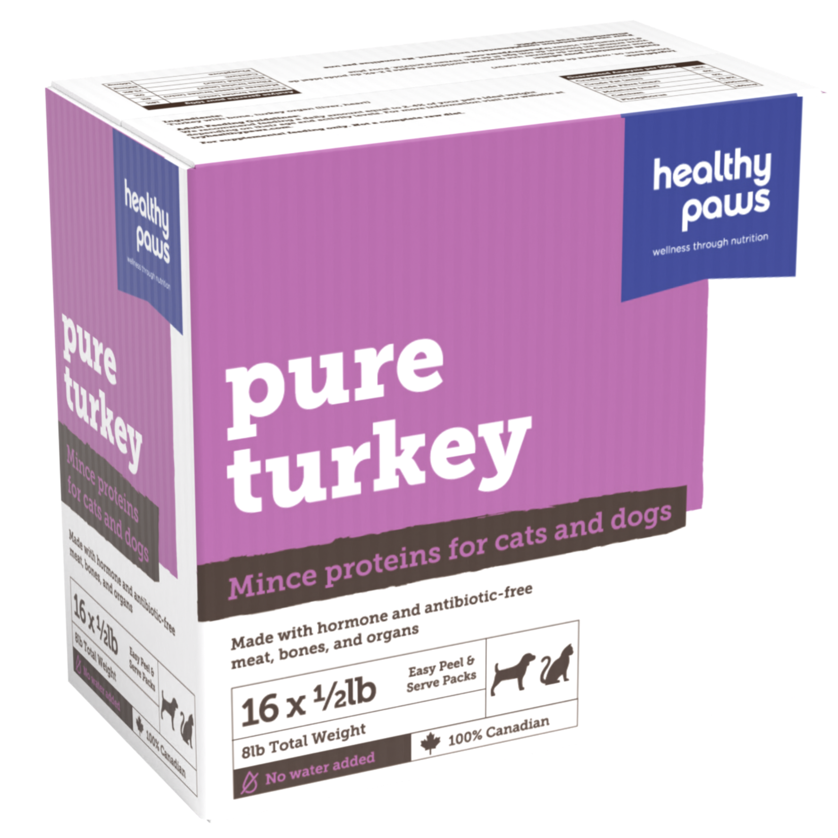 Healthy Paws Healthy Paws: Pure Mince: Turkey & Organ 8lb