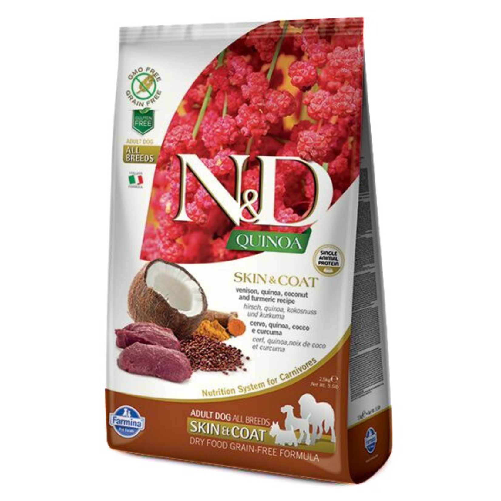 Farmina Farmina: N&D Quinoa: Adult Dog Skin & Coat: Venison & Quinoa 5.5lb