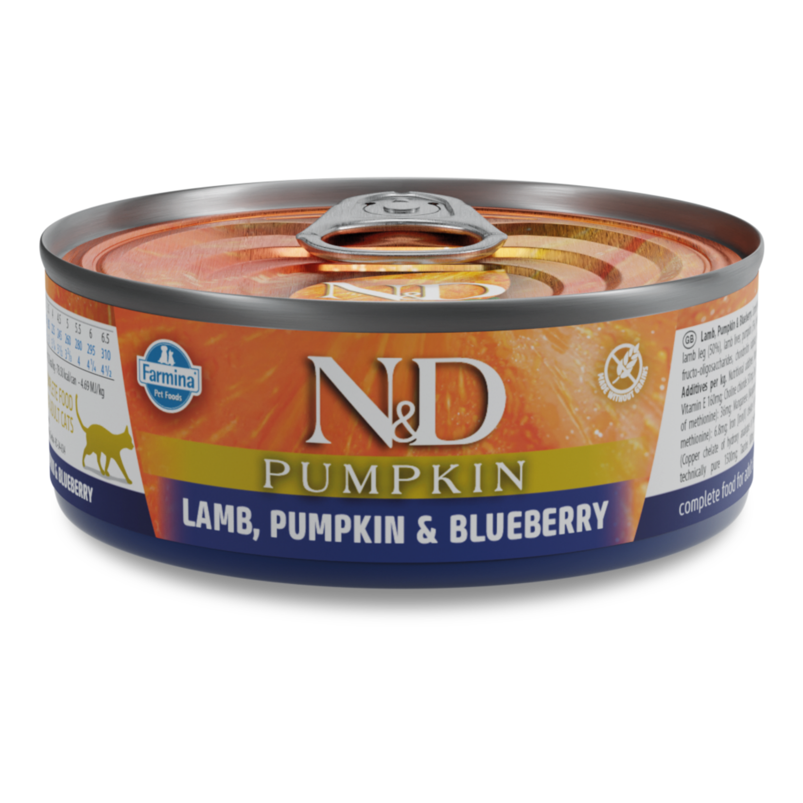 Farmina Farmina: N&D Pumpkin: Cat Rawcan: Lamb, Pumpkin & Blueberry 2.8oz