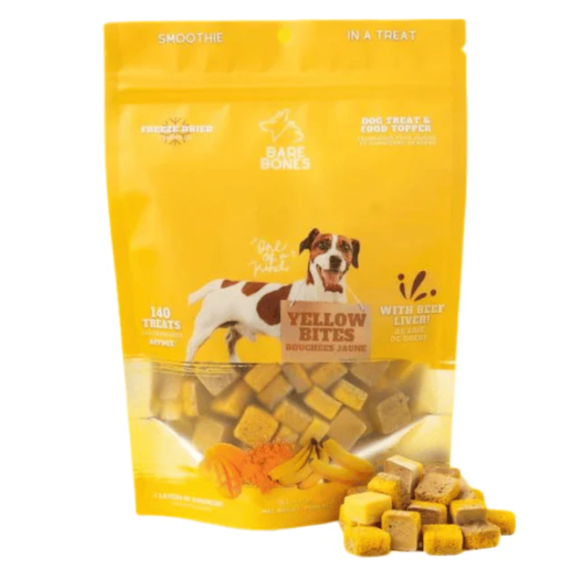 Bare Bones Freeze Dried Smoothie Cubes Yellow Bites 35g WildPaws Pantry