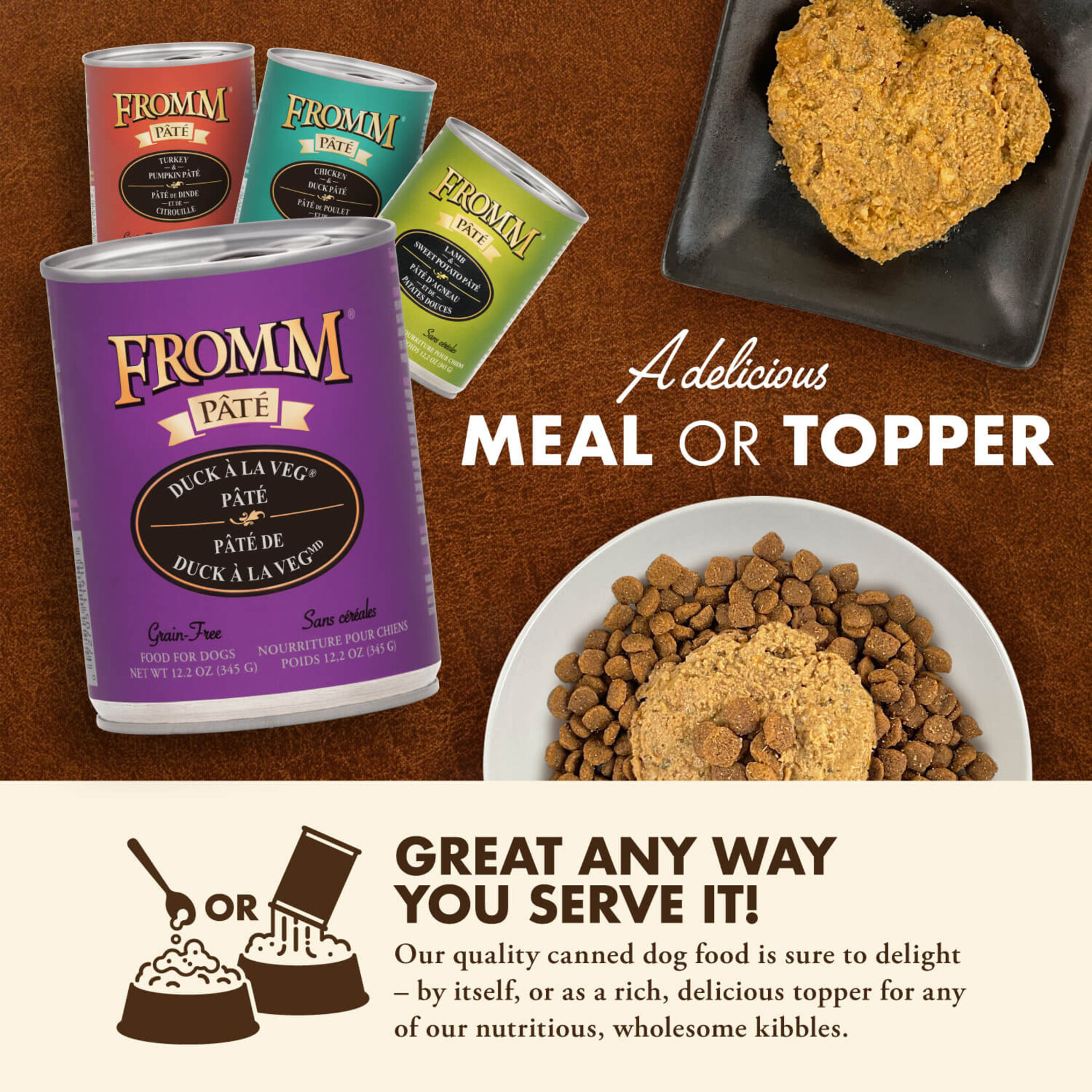 Fromm Wet Dog Food Duck A La Veg Pate 12.2oz WildPaws Pantry