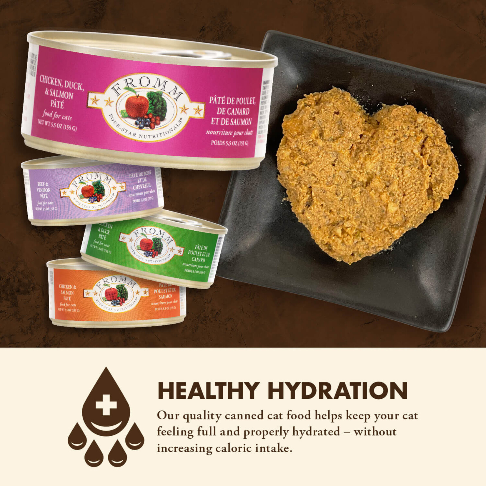 Fromm Fromm: Four-Star: Chicken, Duck & Salmon Pate: Canned Cat Food 5.5oz