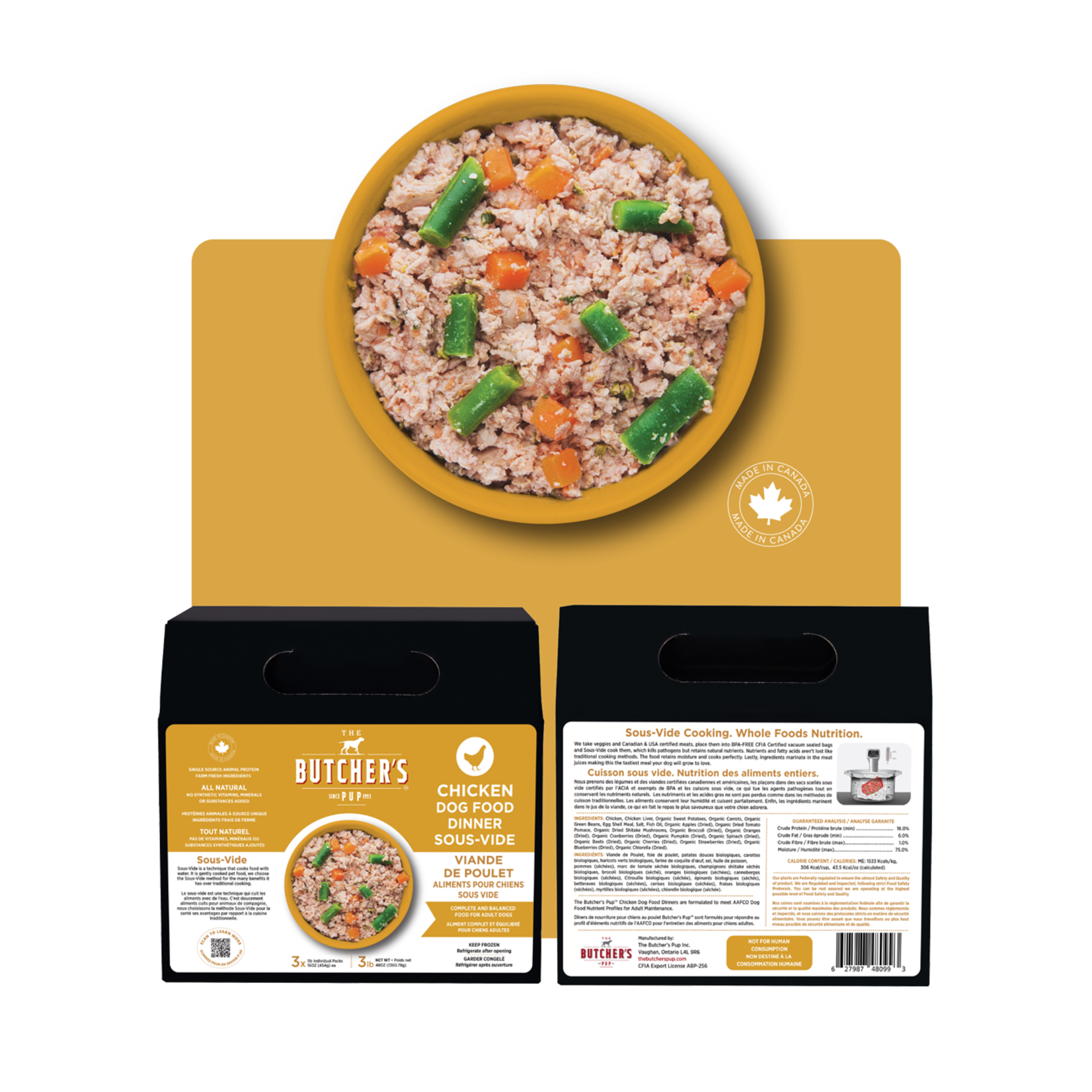 Butcher's Pup Butcher's Pup: Sous-Vide Chicken Dinner Box 3 x 1lb
