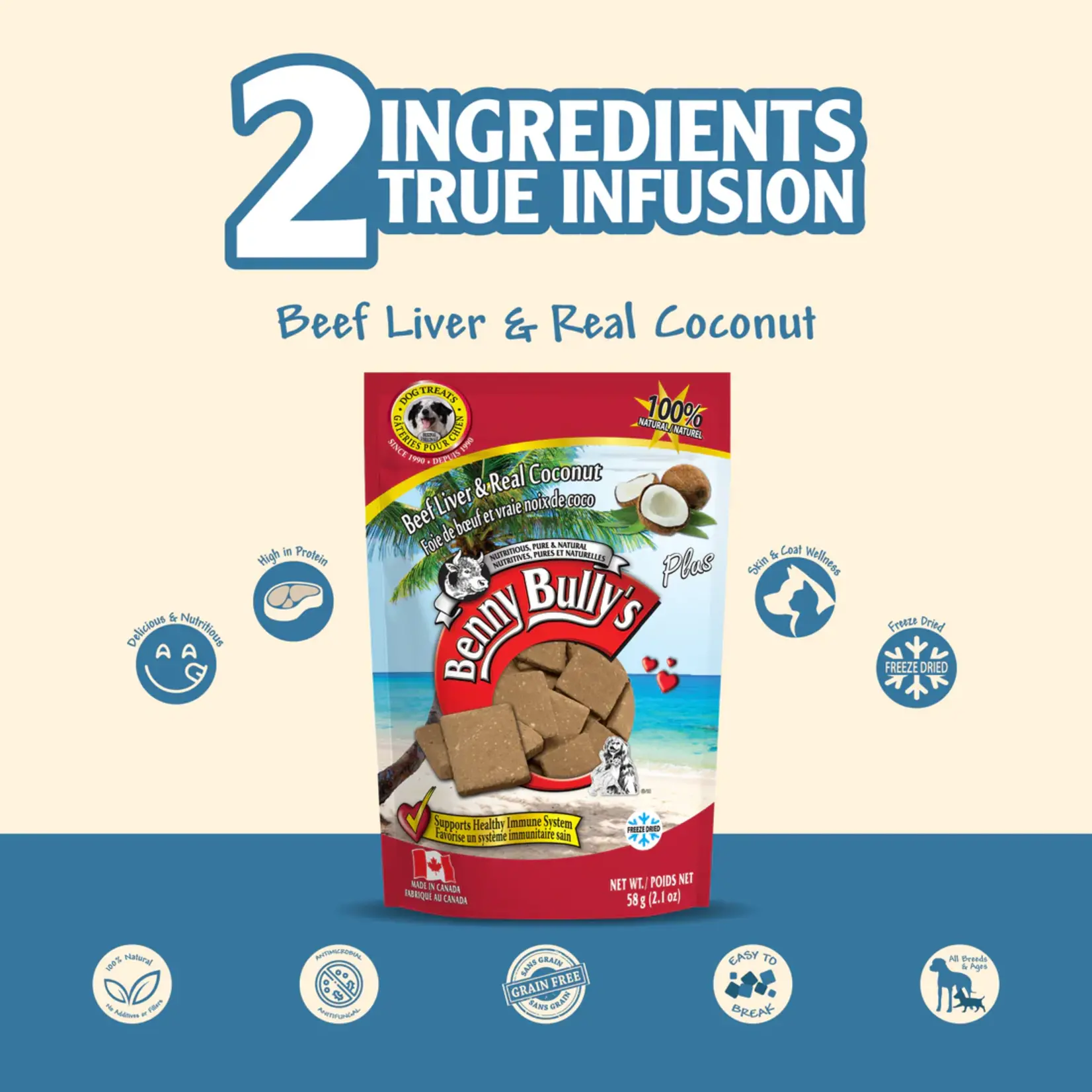 Benny Bully's Benny Bully's: Beef Liver Plus Coconut 58g