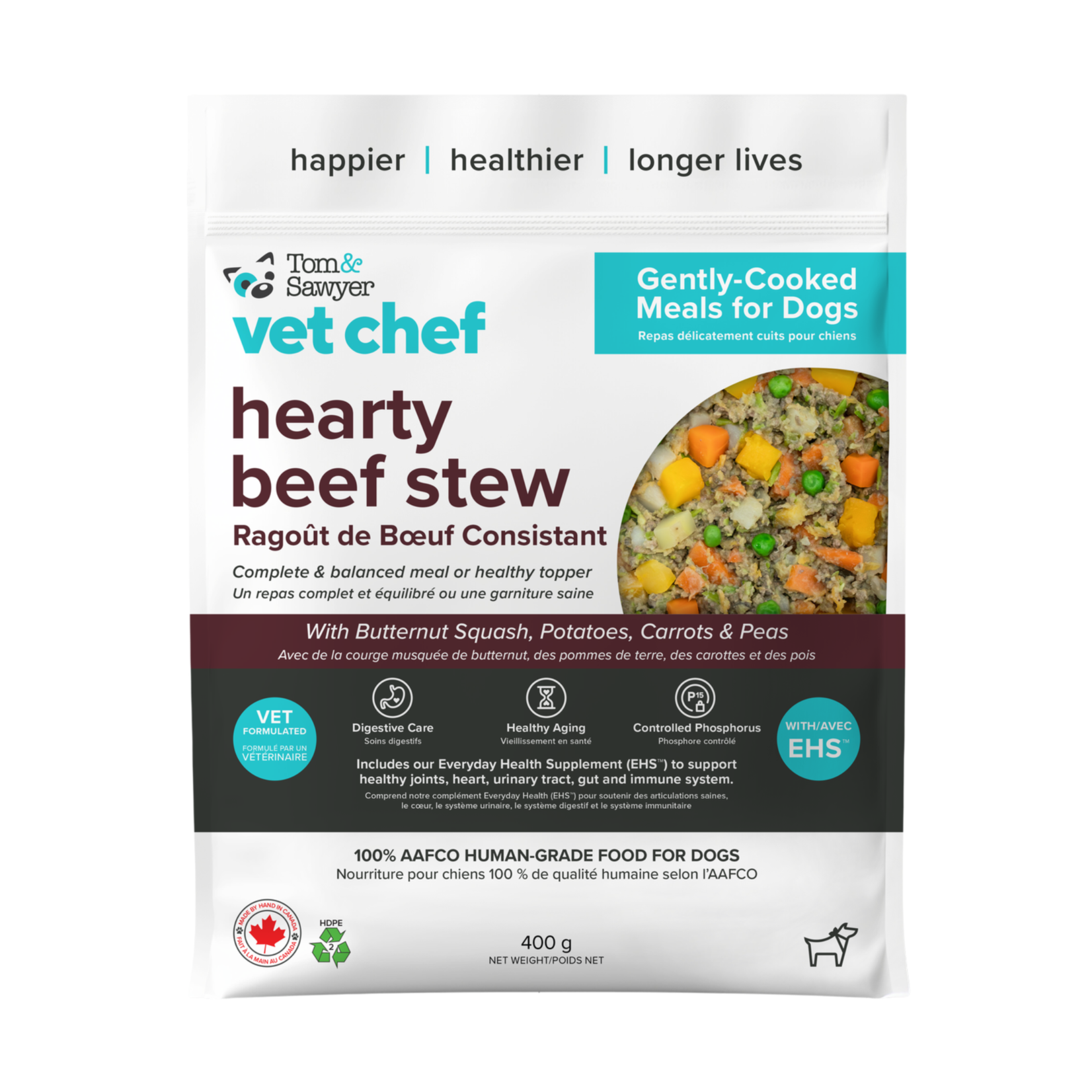 Tom & Sawyer Tom & Sawyer: Vet Chef: Hearty Beef Stew 400g
