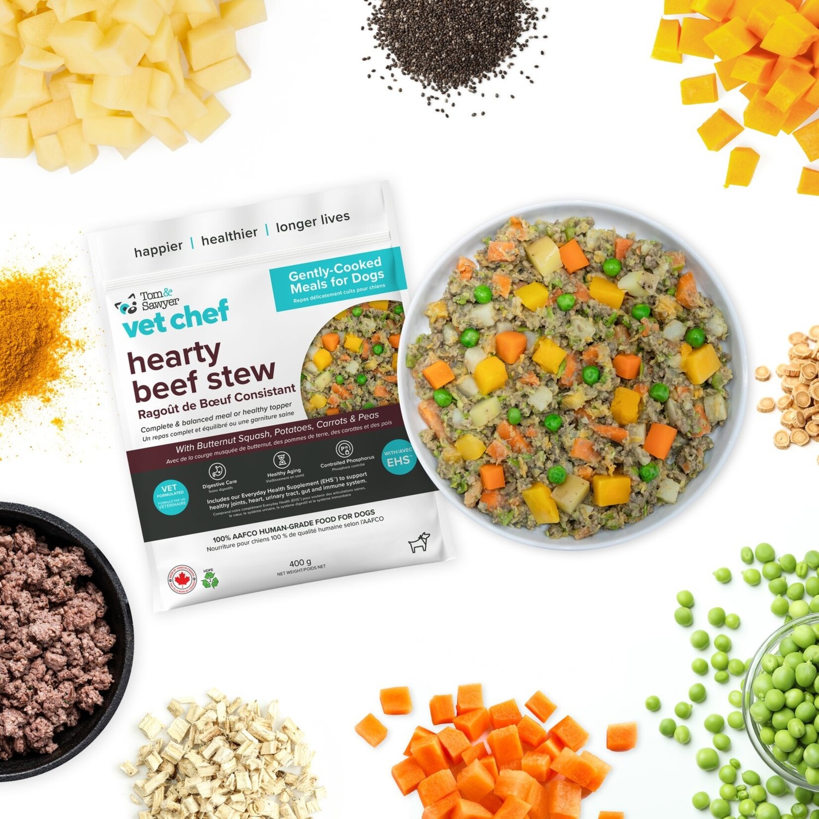 Tom & Sawyer Tom & Sawyer: Vet Chef: Hearty Beef Stew 400g