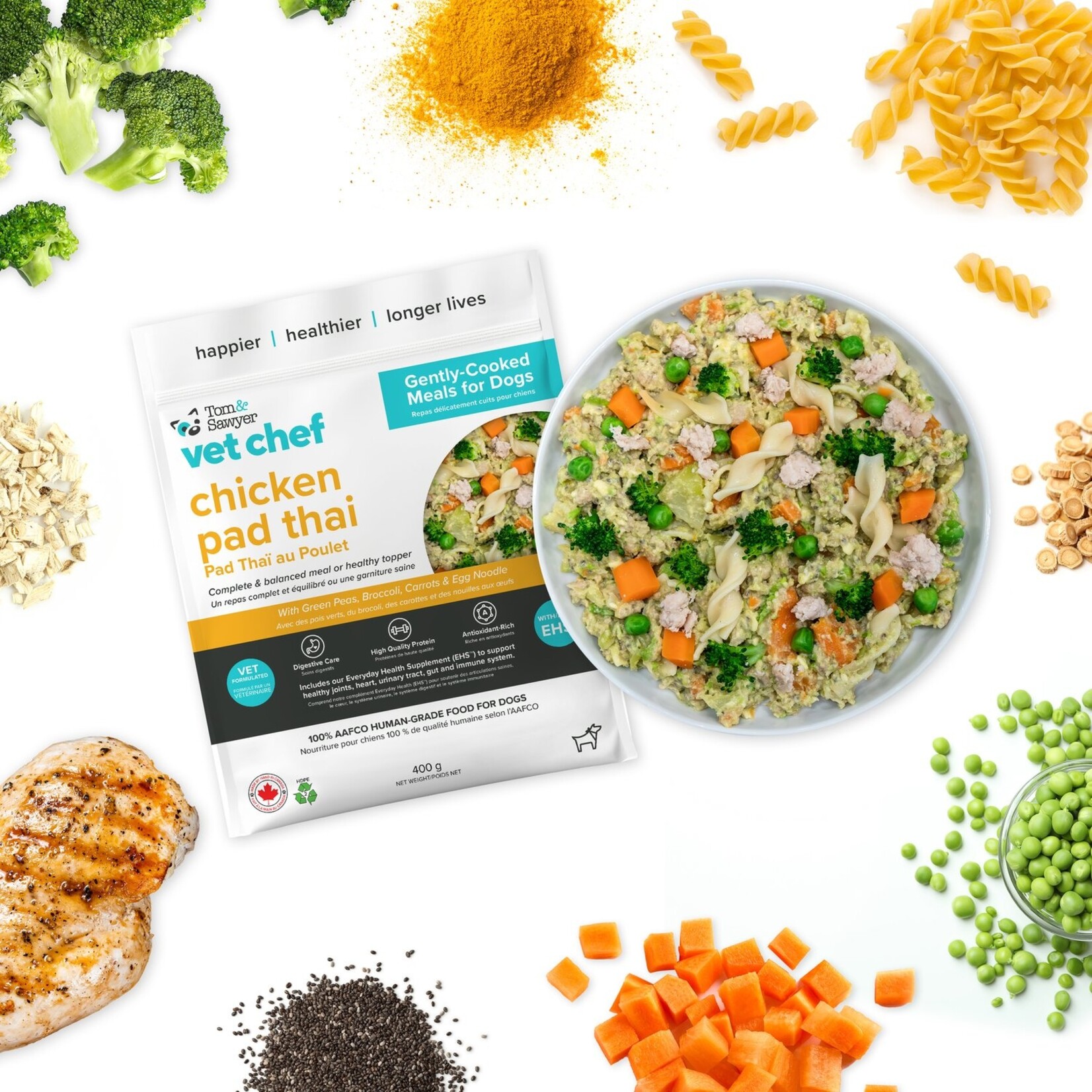 Tom & Sawyer Tom & Sawyer: Vet Chef: Chicken Pad Thai 400g
