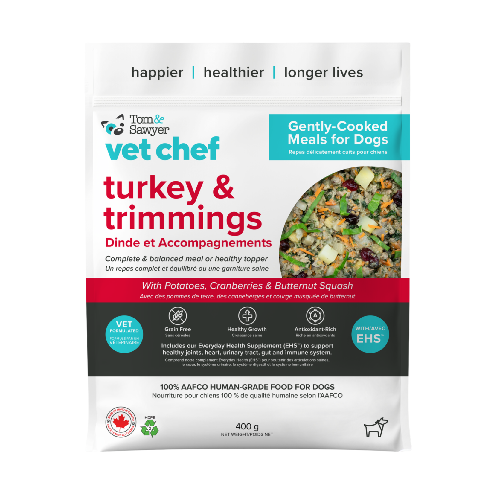 Tom & Sawyer Tom & Sawyer: Vet Chef: Turkey & Trimmings 400g