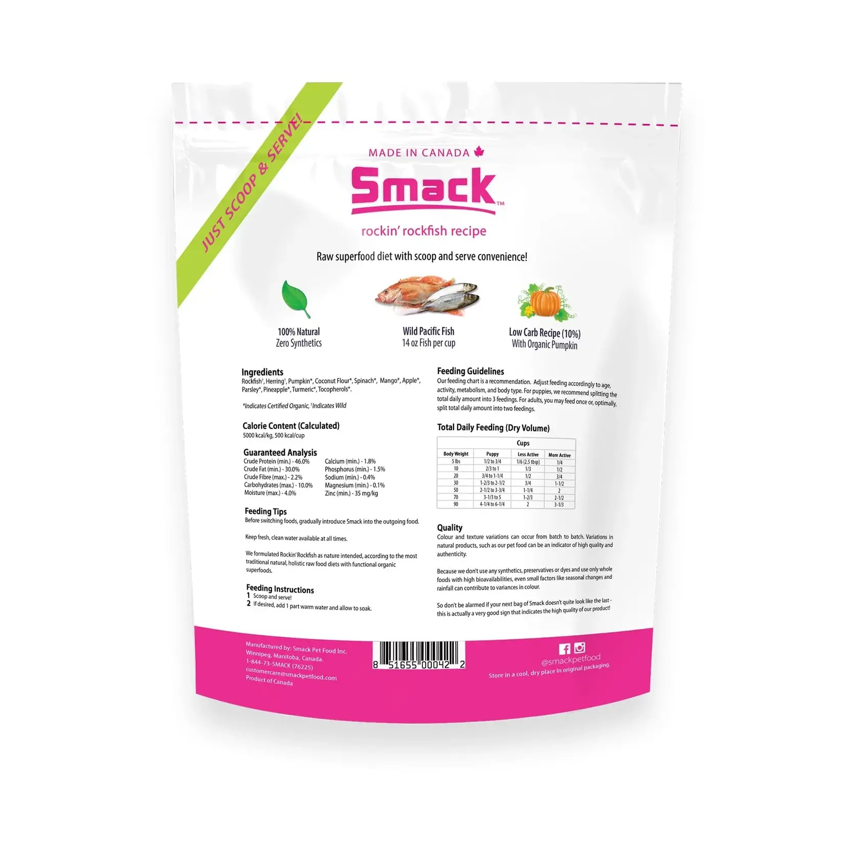Smack Pet Food Smack: Superfood: Rockin' Rockfish