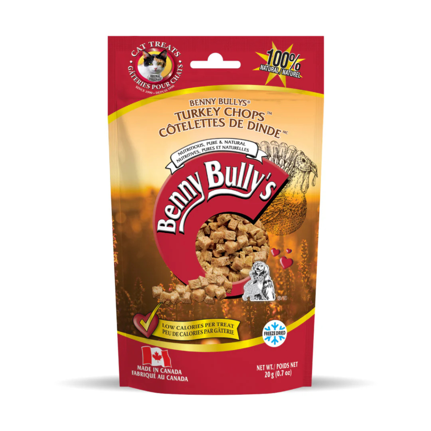Benny Bully's Benny Bully's: Turkey Chops: Cat Treats 20g