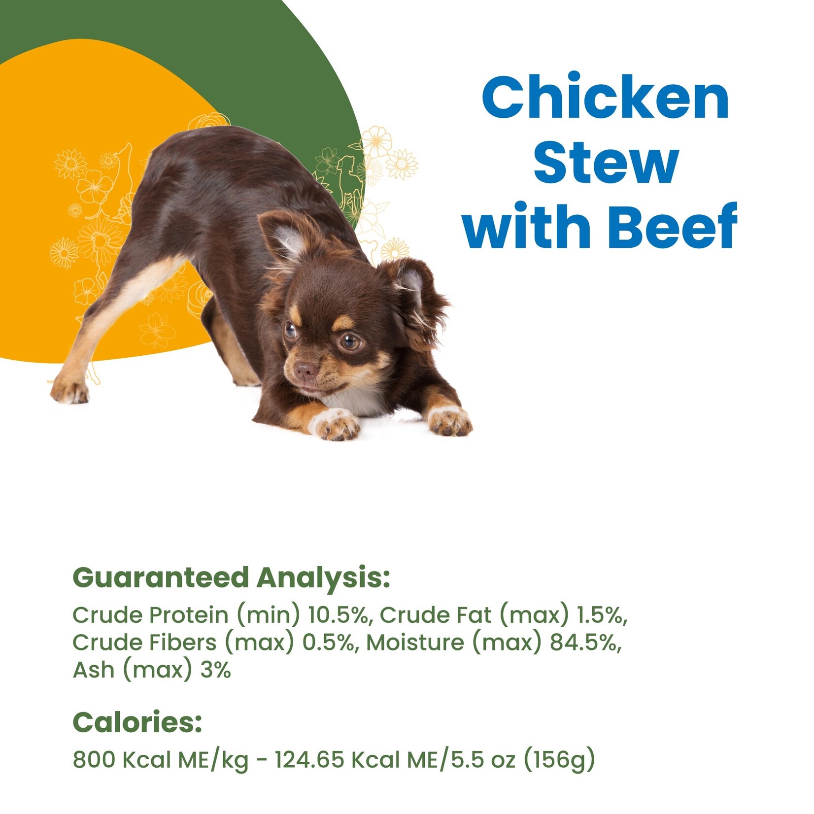 Almo Nature Almo Nature: HQS Complete Dog Food: Chicken Stew with Beef 156g