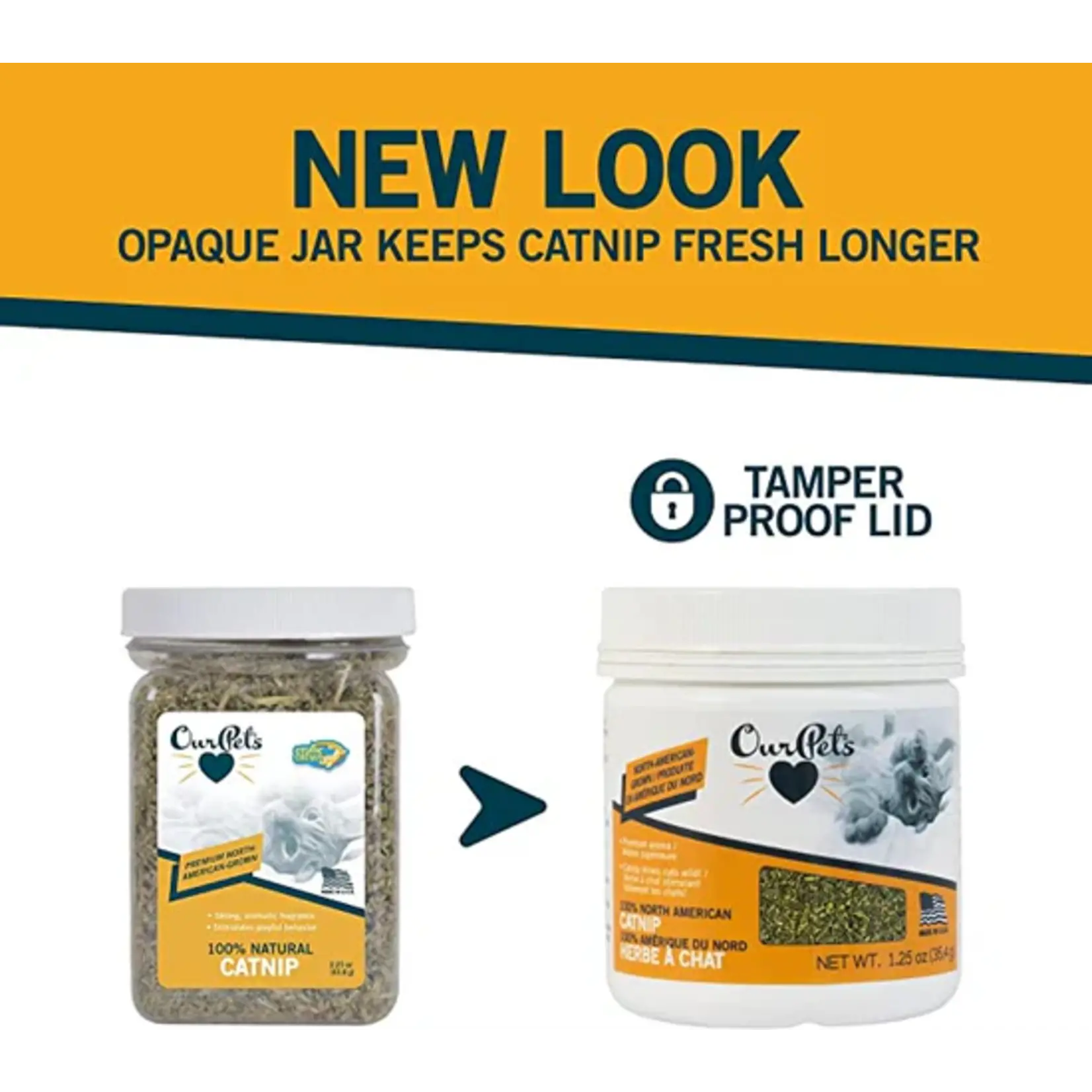 OurPets: 100% Natural Catnip Jar 1.25oz