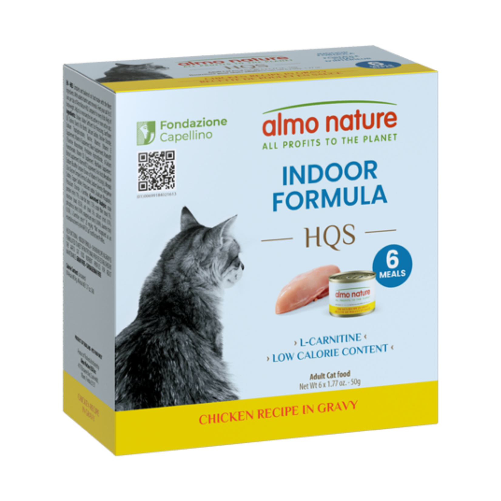 Almo Nature Almo Nature: HQS Functionals: Indoor Formula: Chicken in Gravy 6x50g