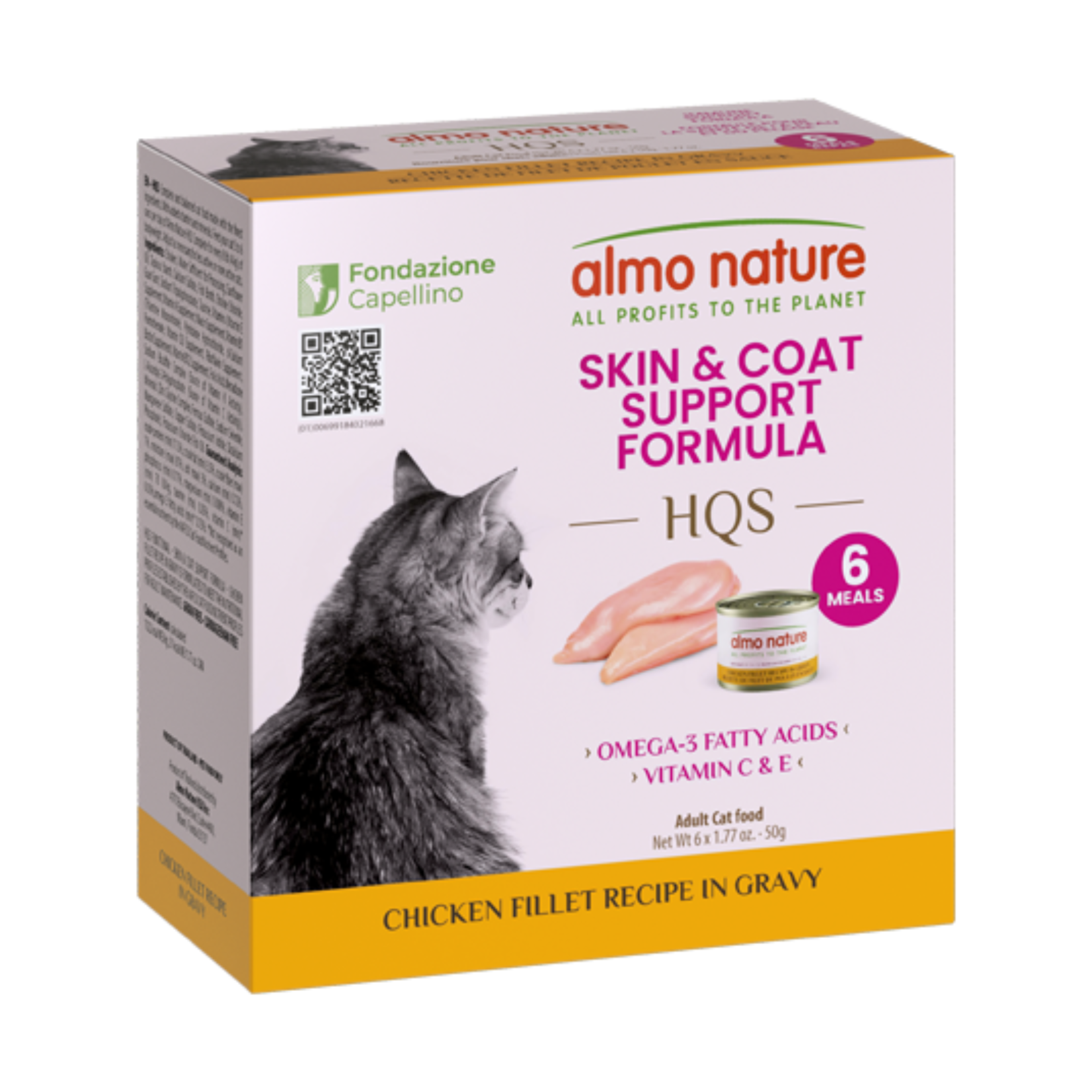 Almo Nature Almo Nature: HQS Functionals: Skin & Coat: Chicken Fillet in Gravy 6x50g