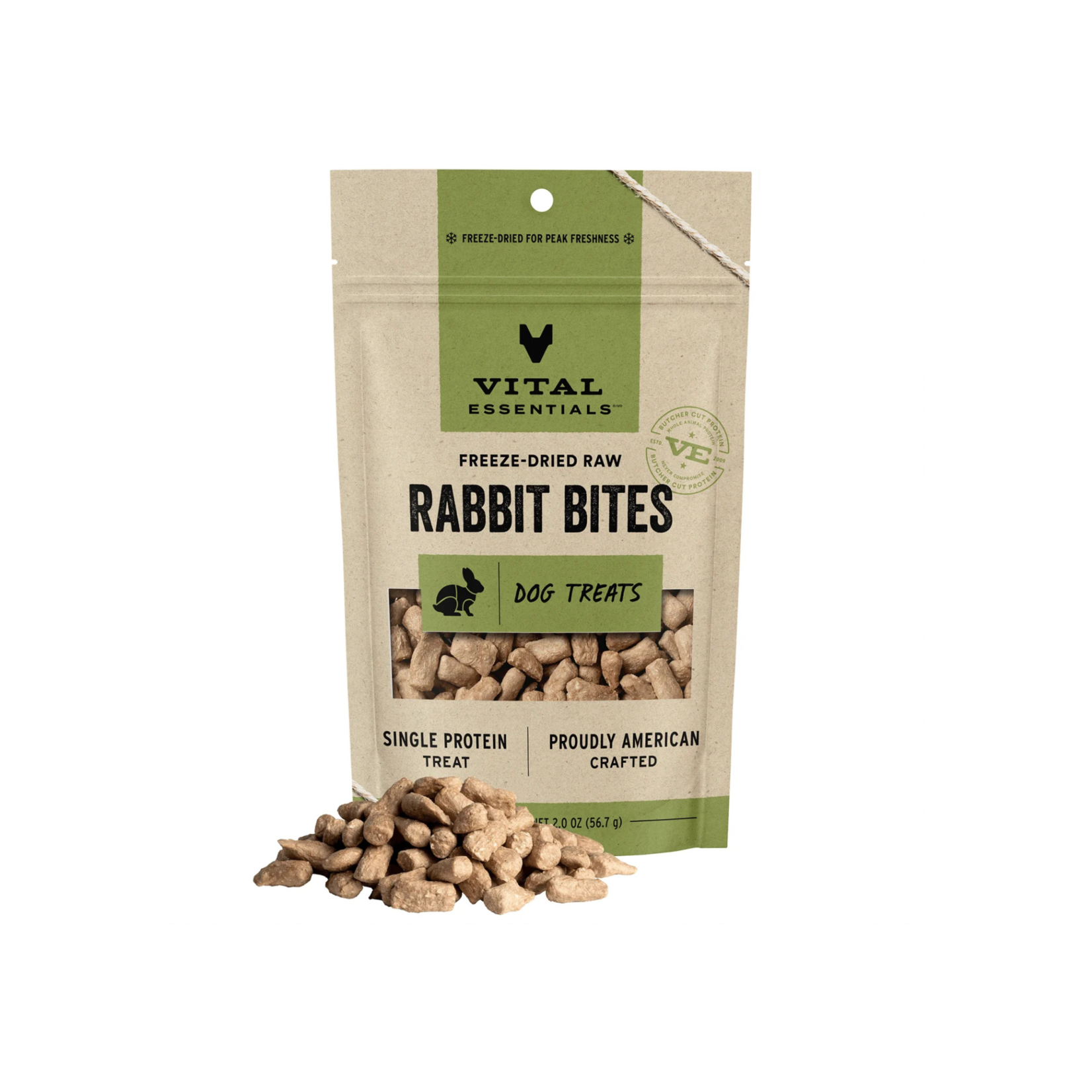 Vital Essentials Vital Essentials: Freeze-Dried: Rabbit Bites 57g