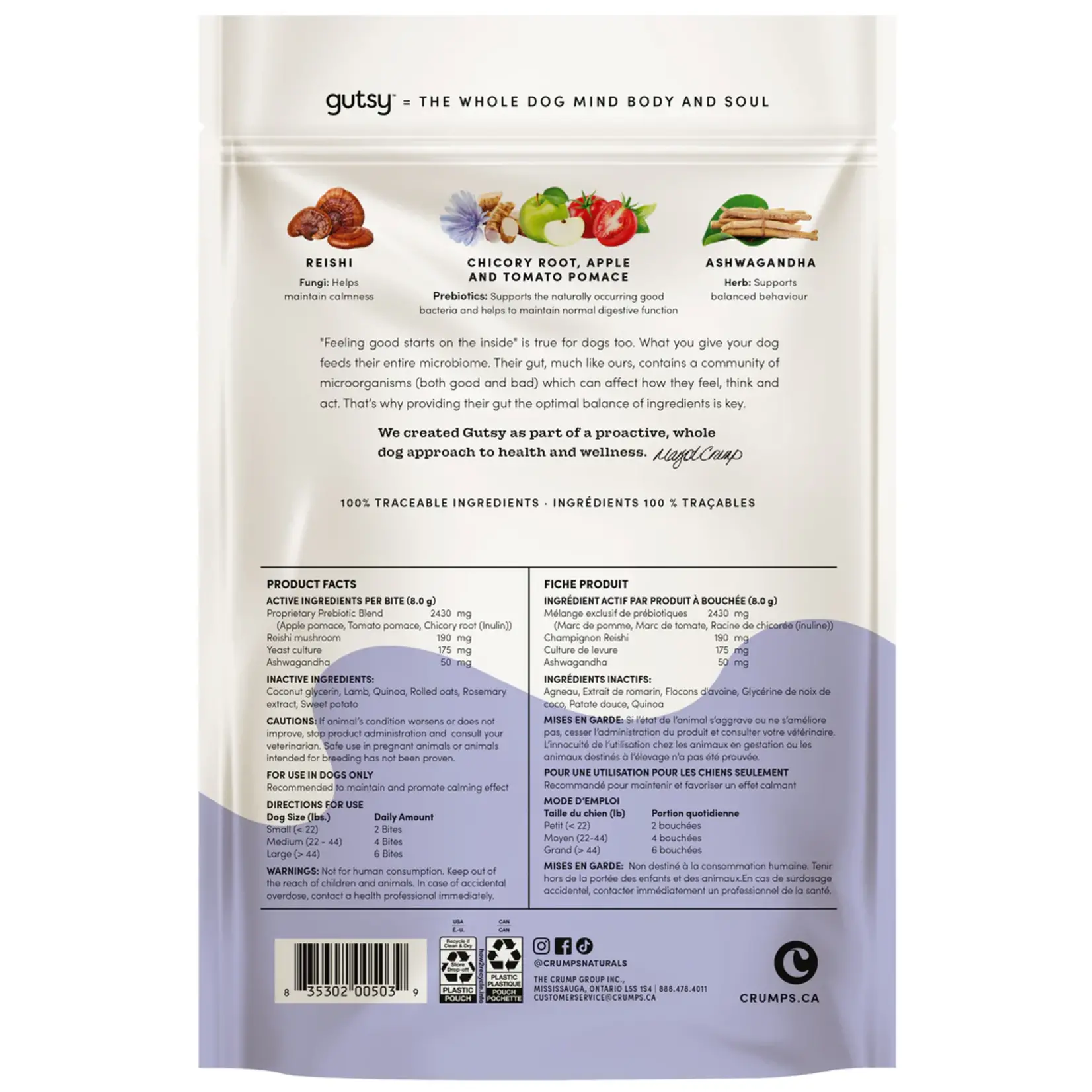 Crumps' Naturals Crumps': Gutsy Calm Bites 130g
