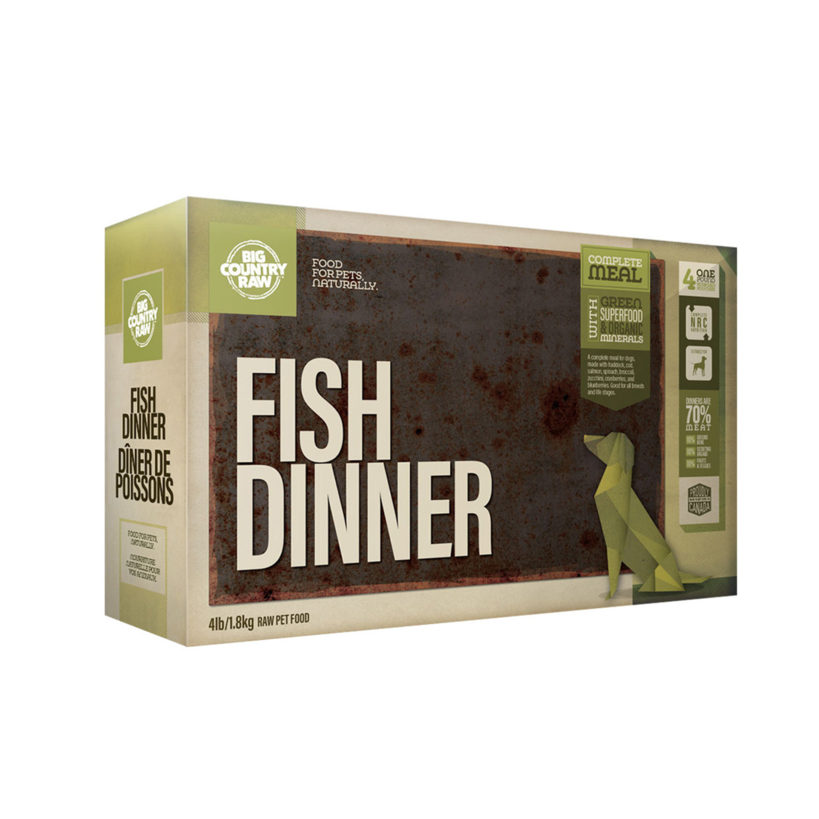 Big Country Raw Big Country Raw: Fish Dinner 4lb