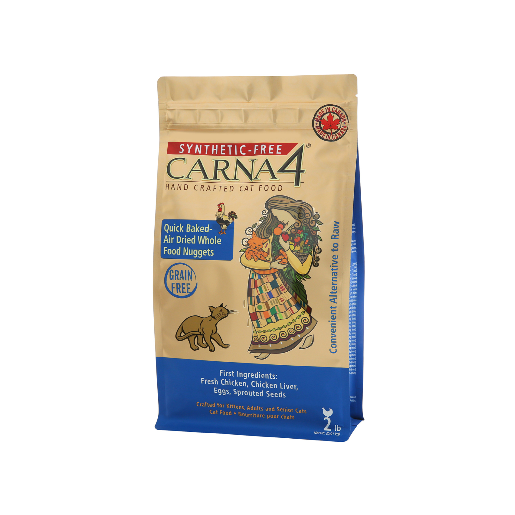 Carna4 Carna4: Quick-Baked Nuggets: Cat Food: Grain-Free Chicken Recipe