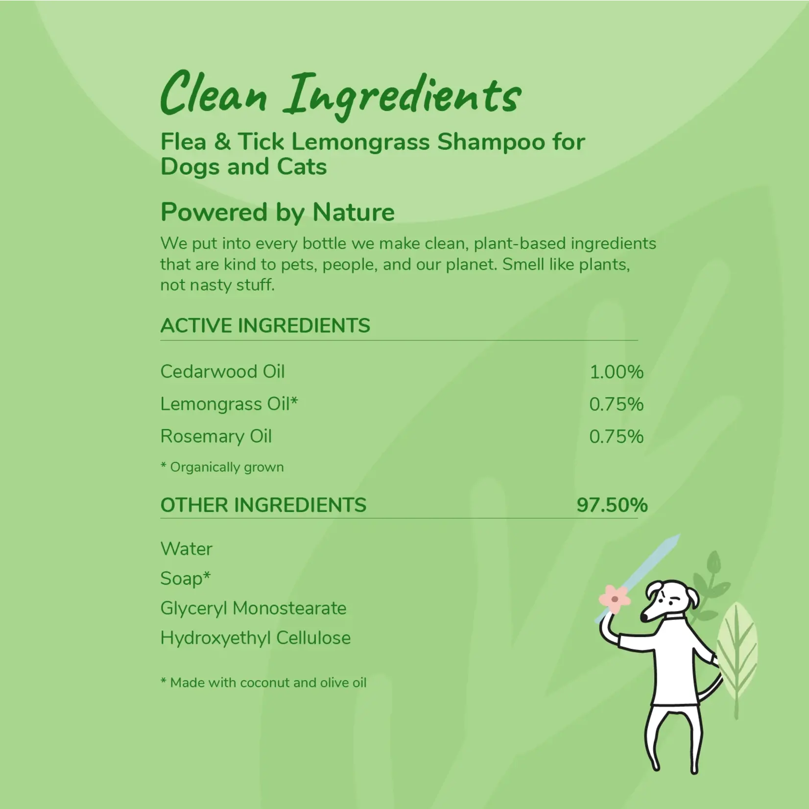 Kin & Kind Kin & Kind: Outdoor Shield: Flea & Tick Lemongrass Shampoo 12oz