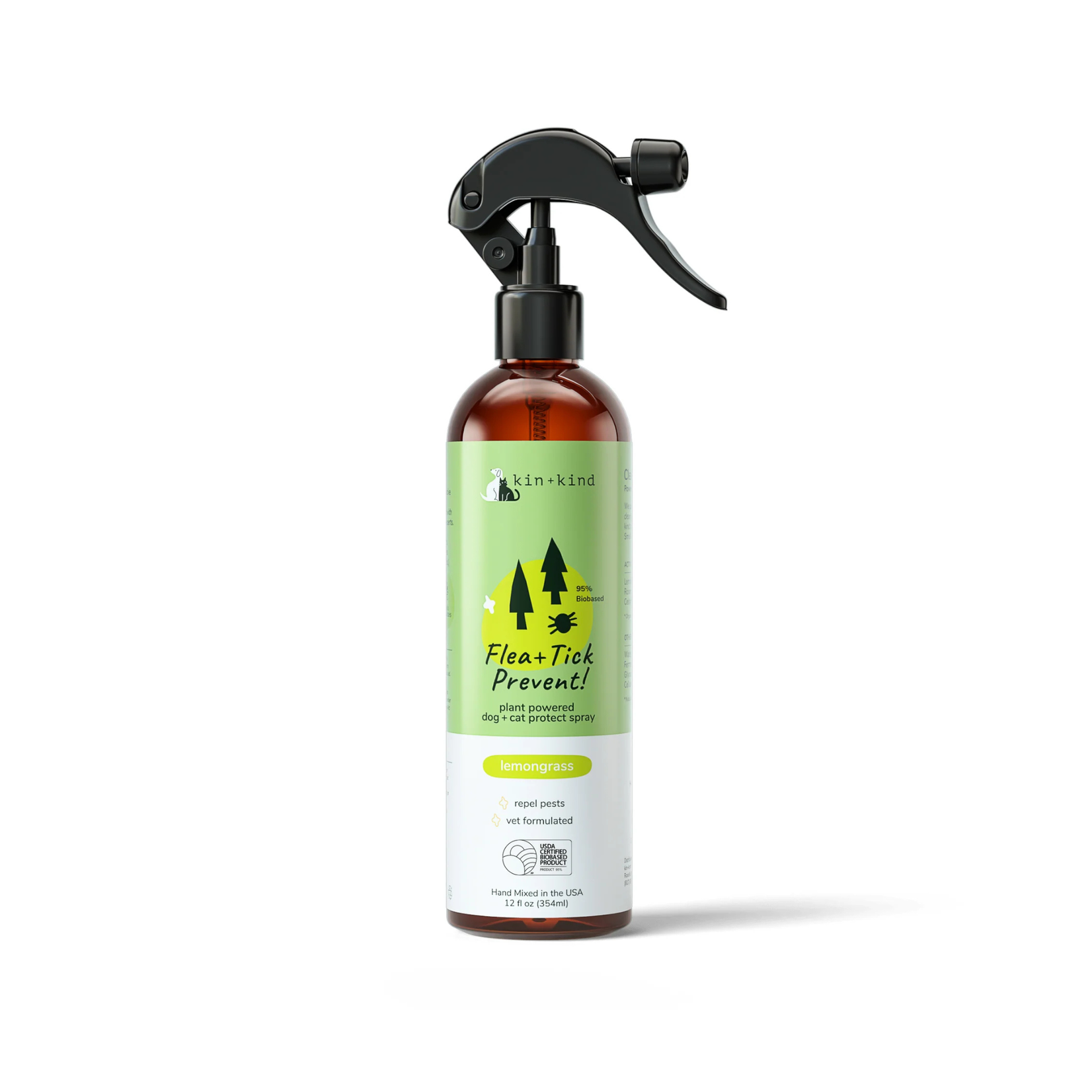 Kin & Kind Kin & Kind: Outdoor Shield: Flea & Tick Lemongrass Spray 12oz