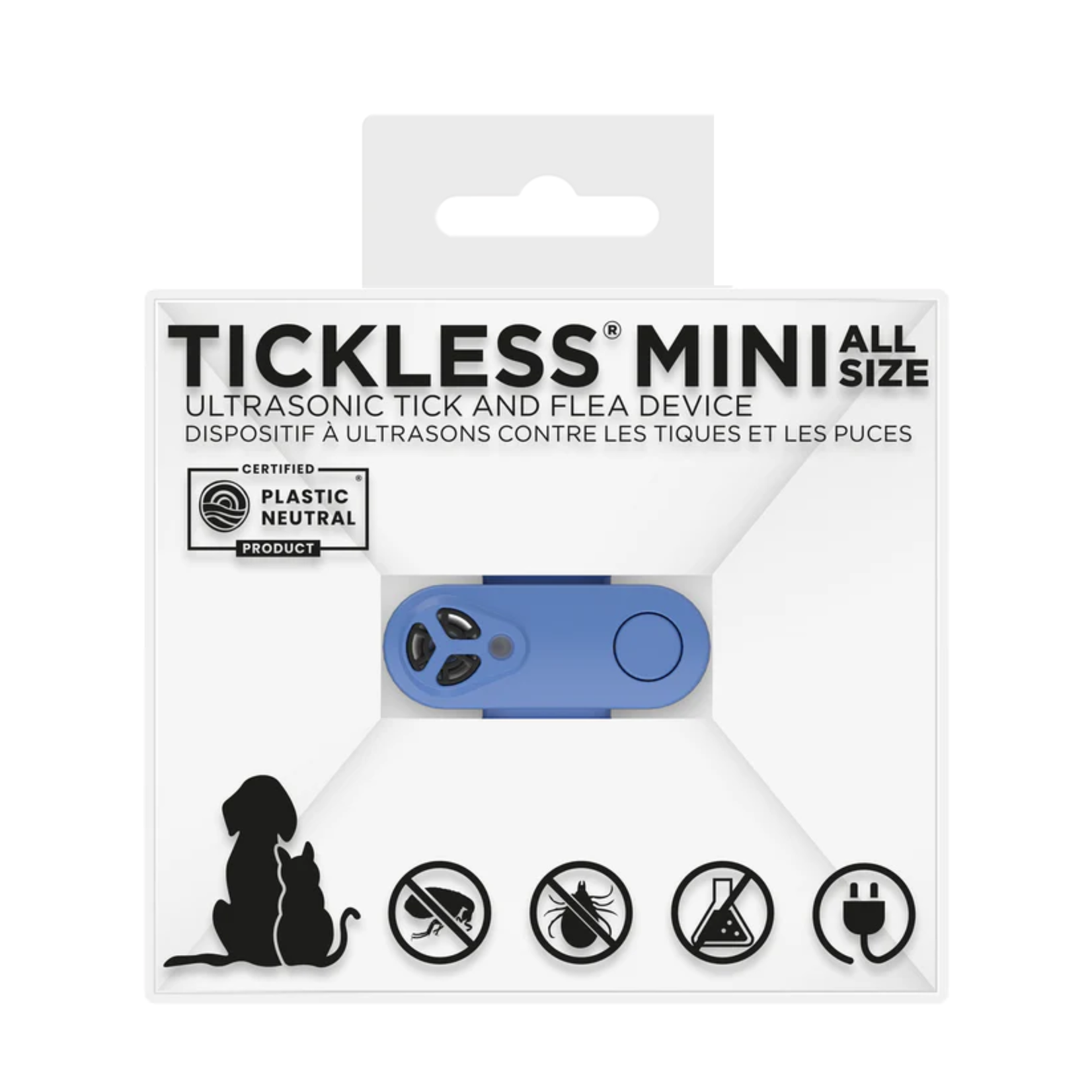 Tickless Tickless: Mini Rechargeable: Greek Blue