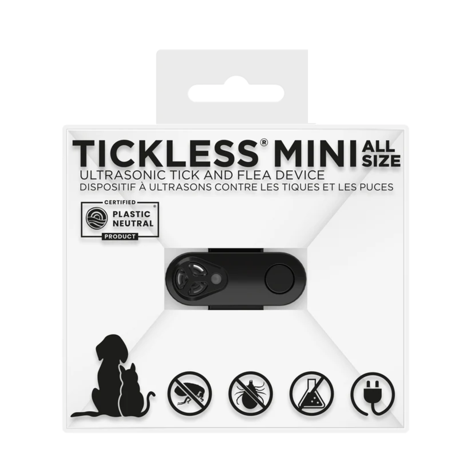 Tickless Tickless: Mini Rechargeable: Black