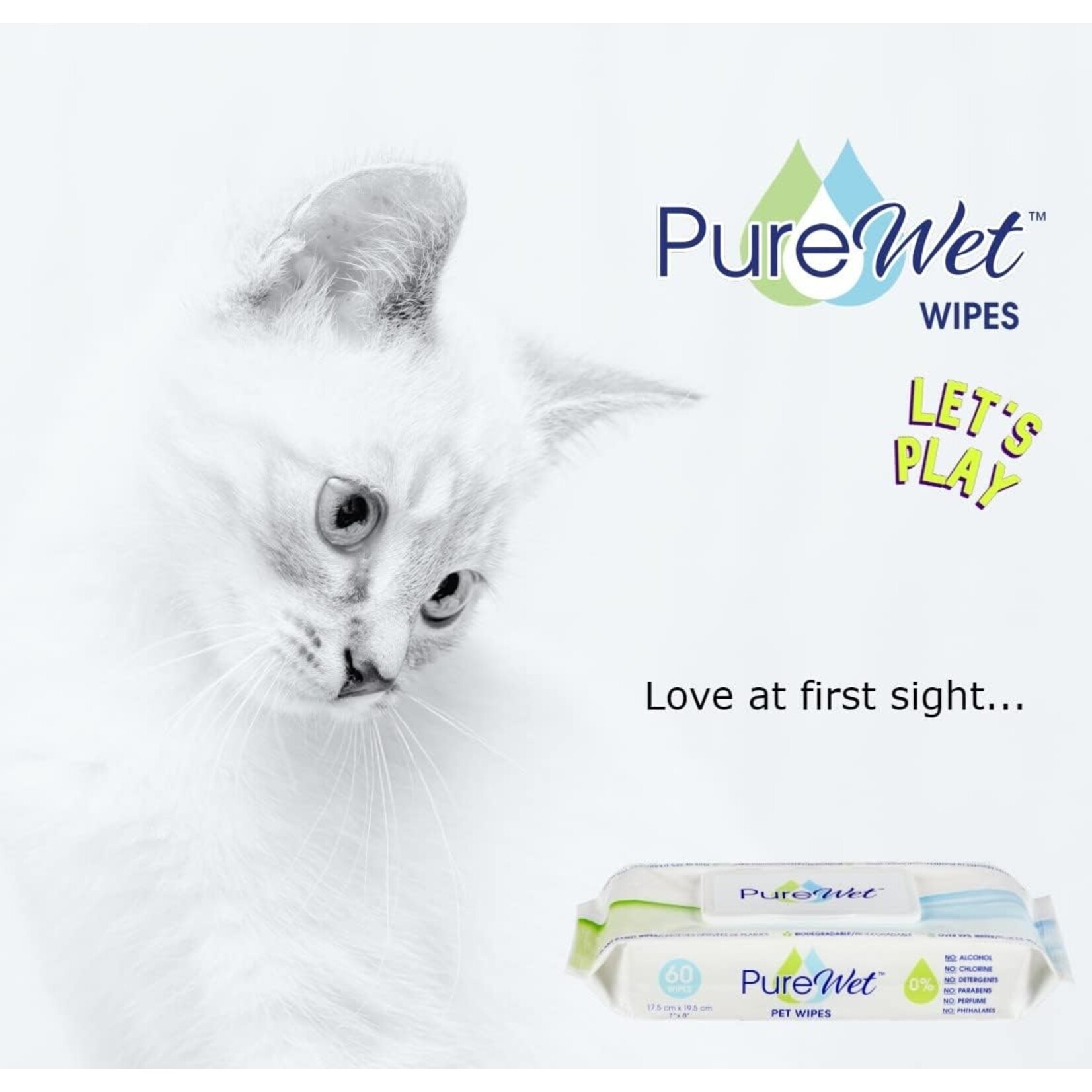 Pure Wet PureWet: Pet Wipes 60pk