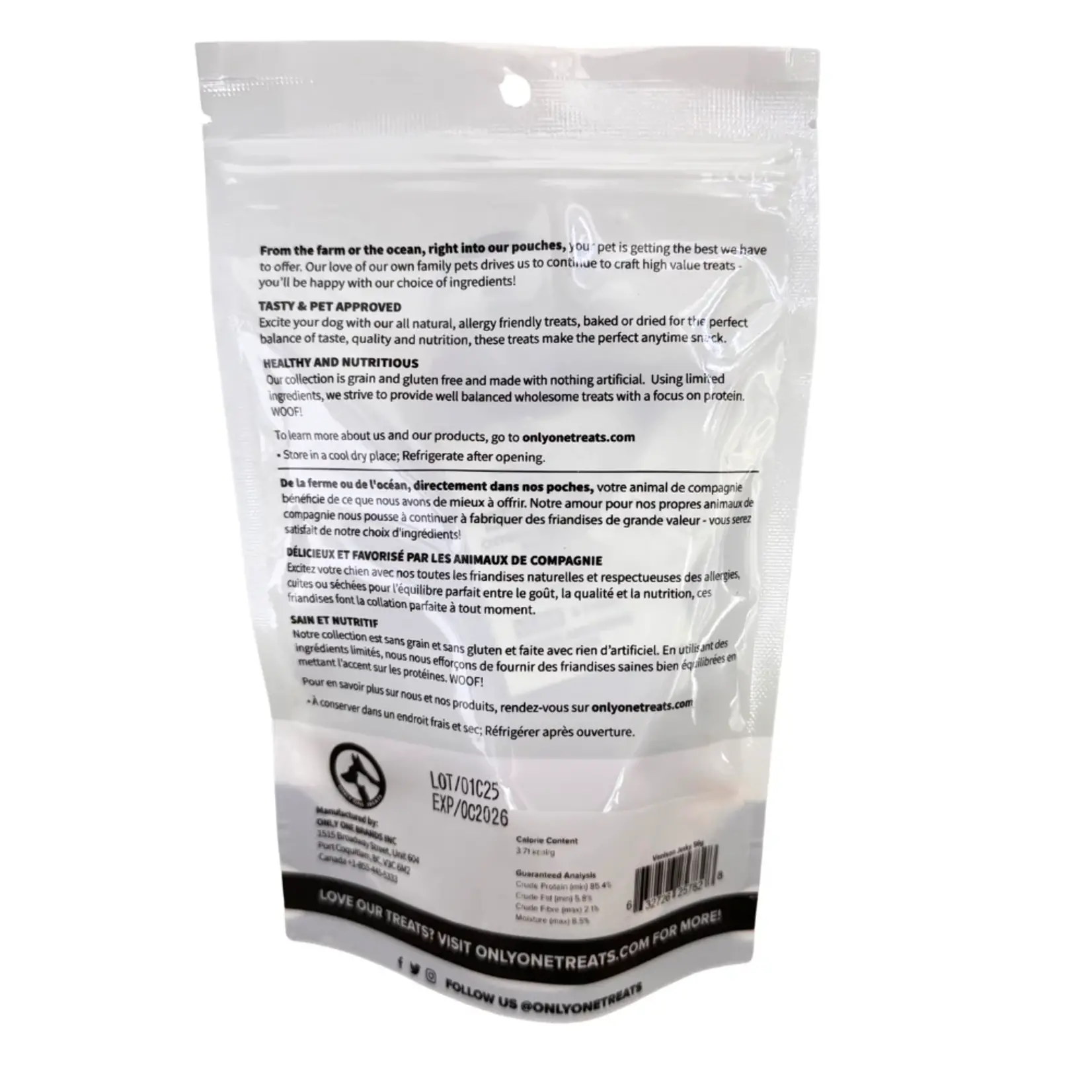 Only One Treats Only One Treats: Venison Jerky 56g