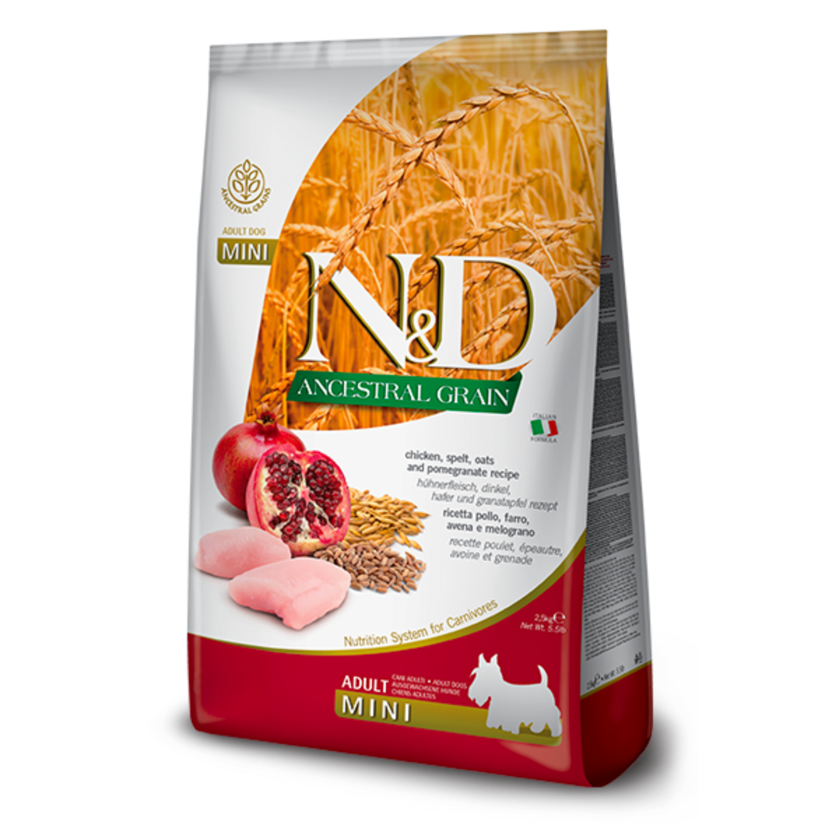 Farmina Farmina: N&D Ancestral Grain: Adult Mini: Chicken & Pomegranate
