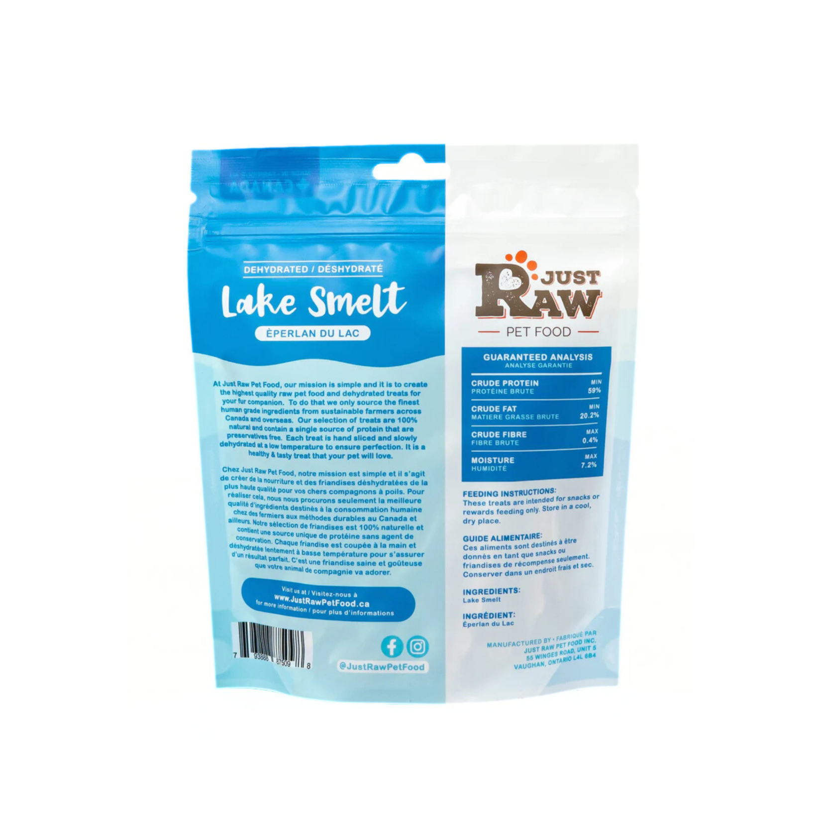 Just Raw Just Raw: Dehydrated Lake Smelt 85g