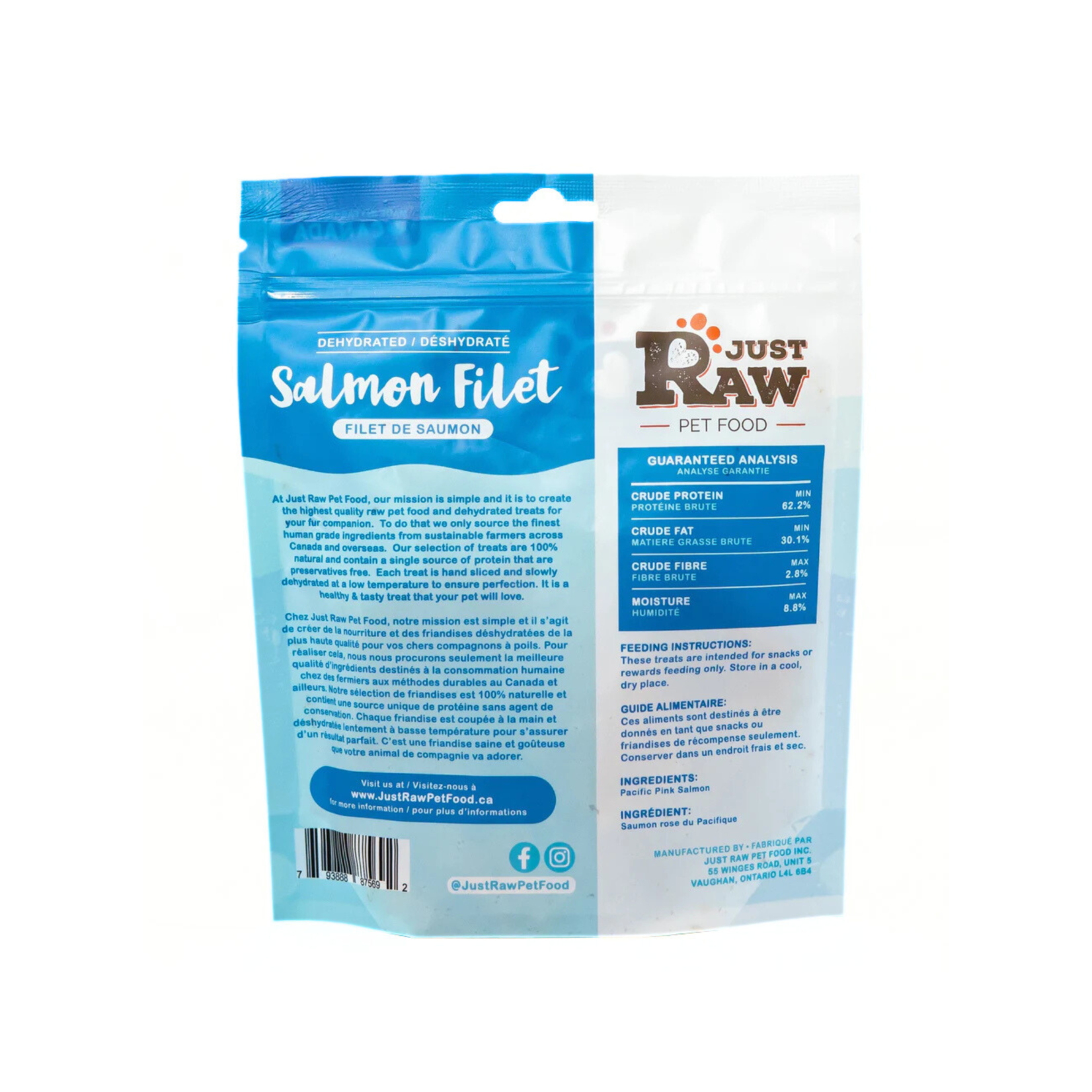 Just Raw Just Raw: Dehydrated Salmon Filet 85g