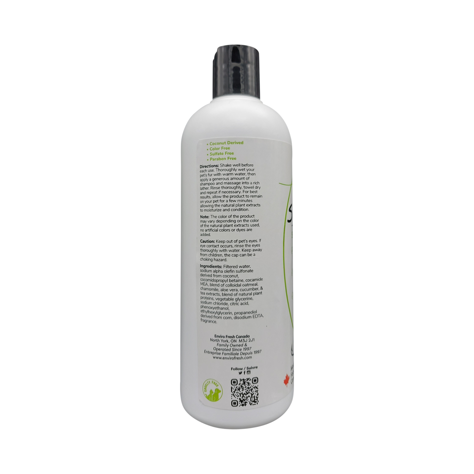 Enviro Fresh: 4 in 1 Shampoo: White Tea Cucumber 380mL