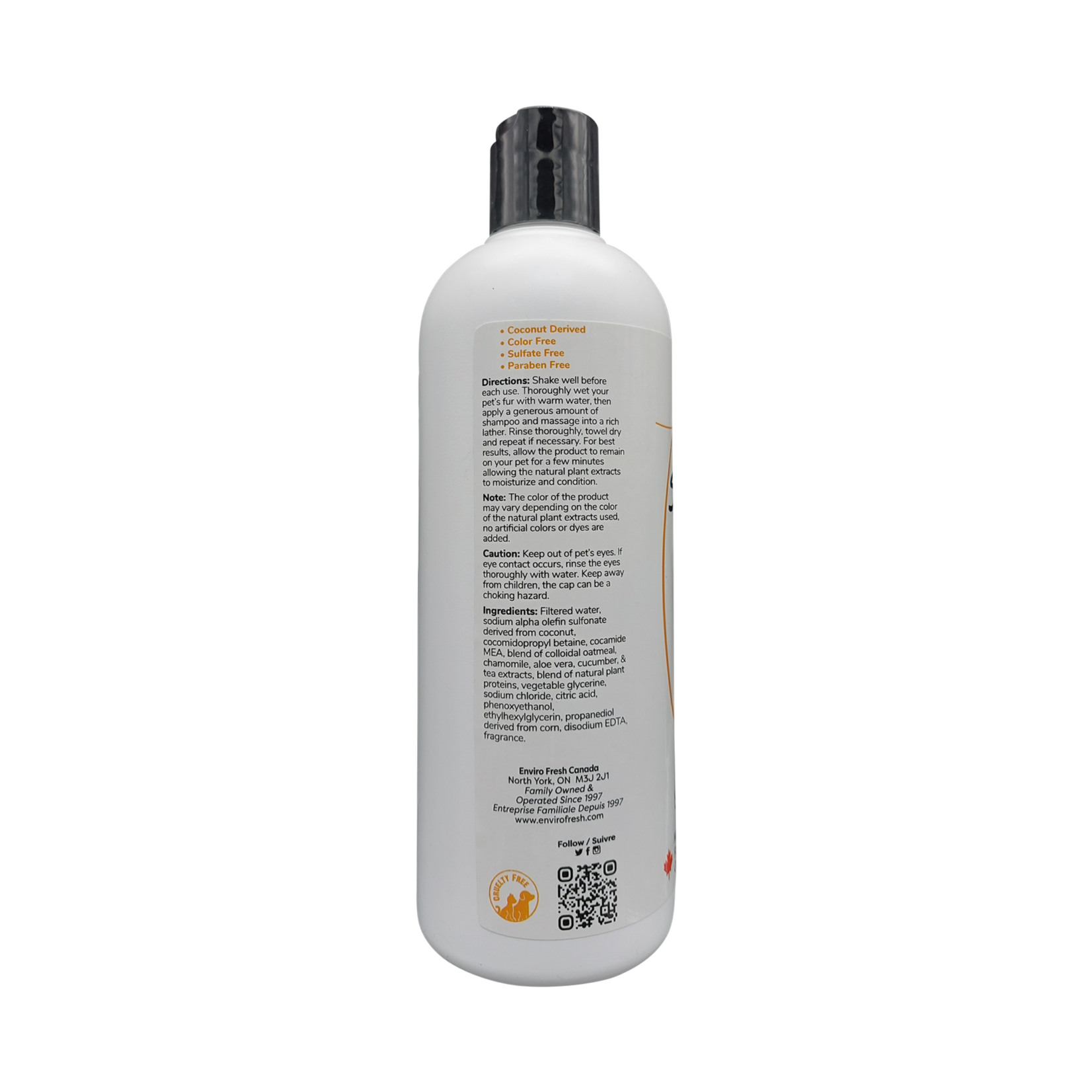 Enviro Fresh: 4 in 1 Shampoo: Aloe Coconut Milk 380mL