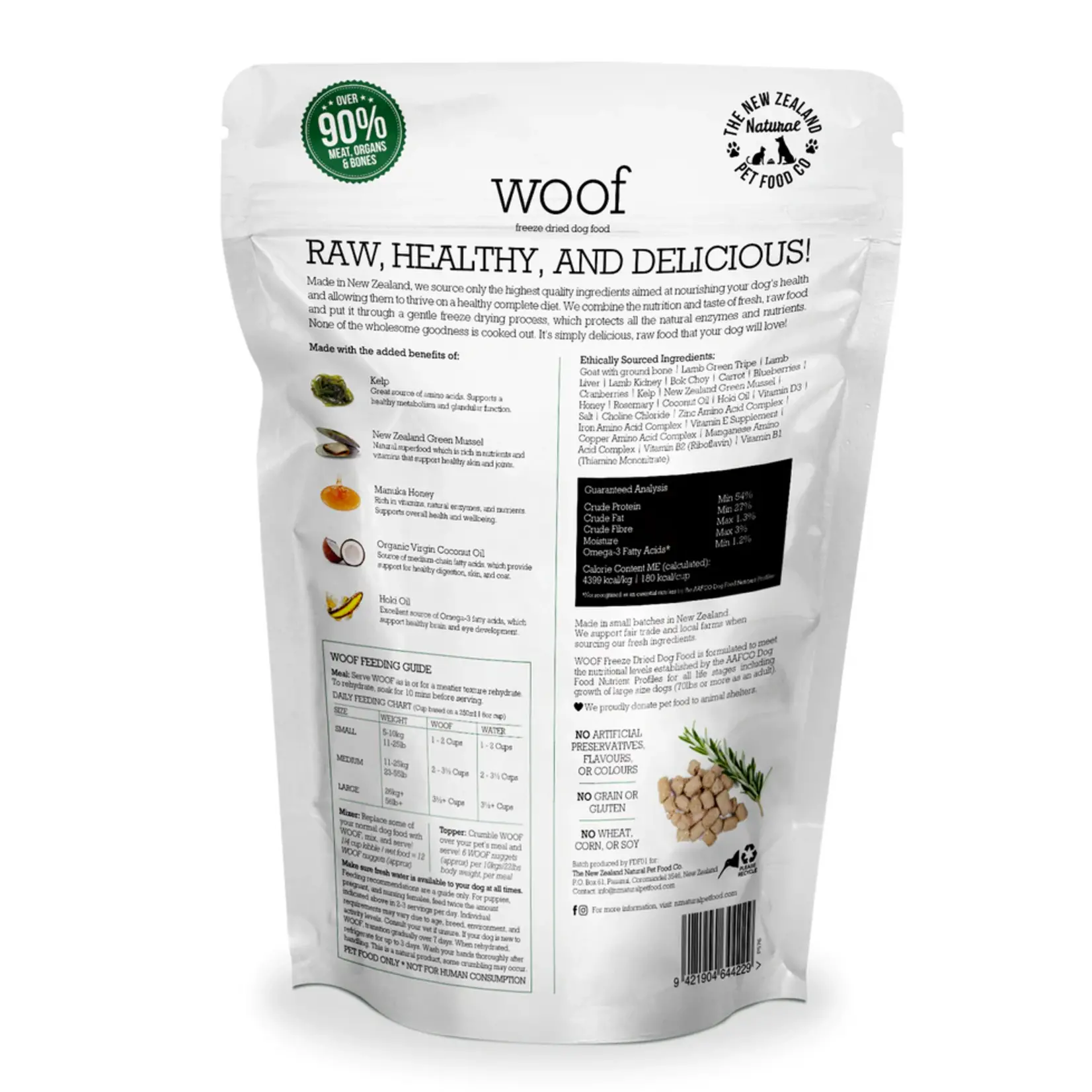 New Zealand Pet Food Co. NZ Pet Food: Freeze Dried: Woof Wild Goat