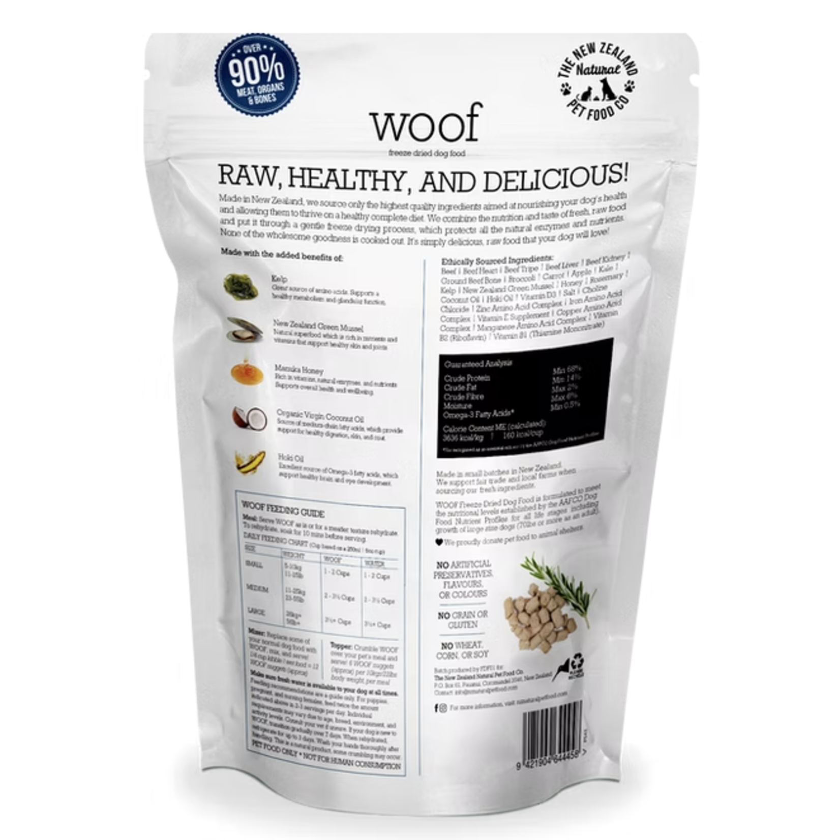 New Zealand Pet Food Co. NZPF: WOOF: Freeze Dried: Woof Beef