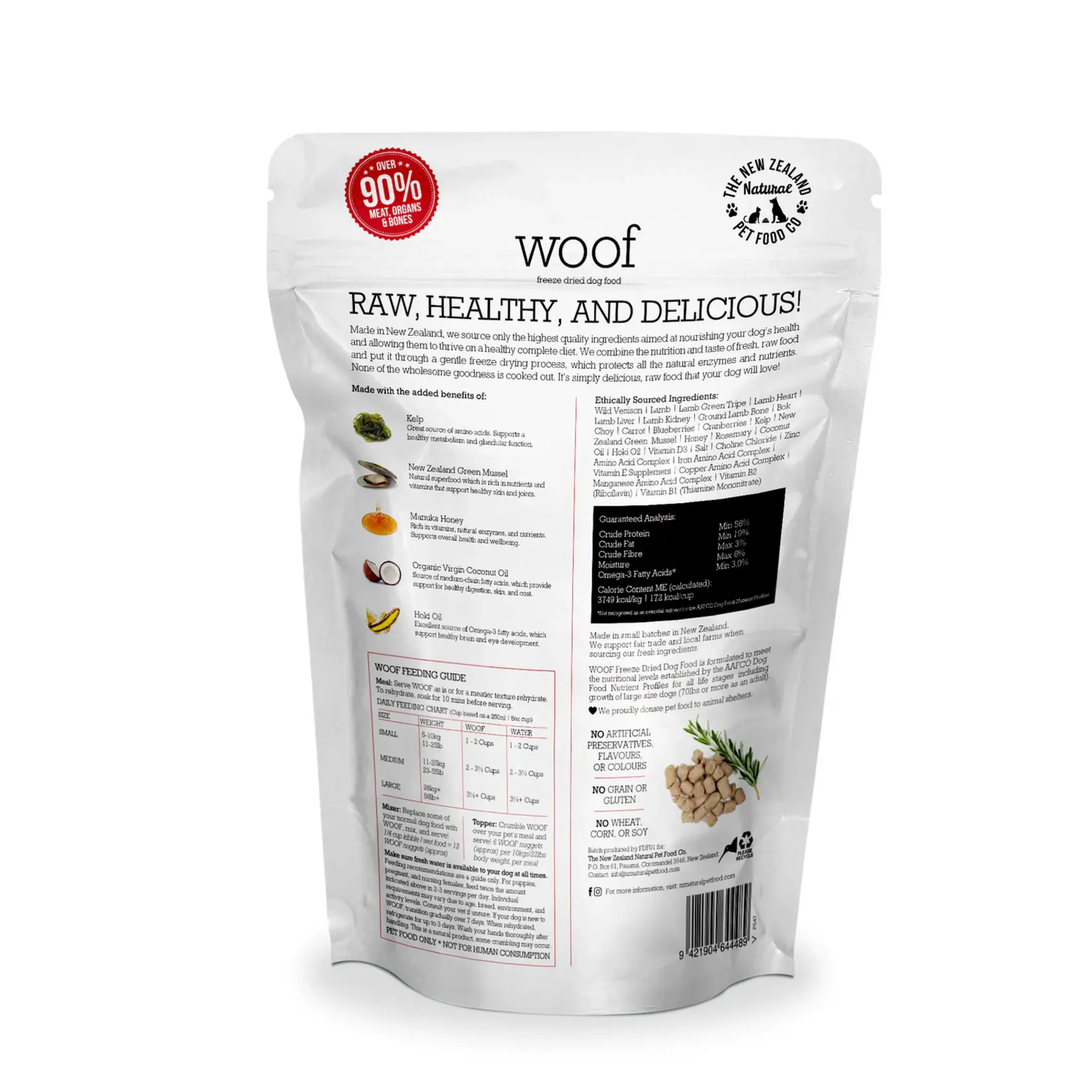 New Zealand Pet Food Co. NZPF: WOOF: Freeze Dried: Wild Venison