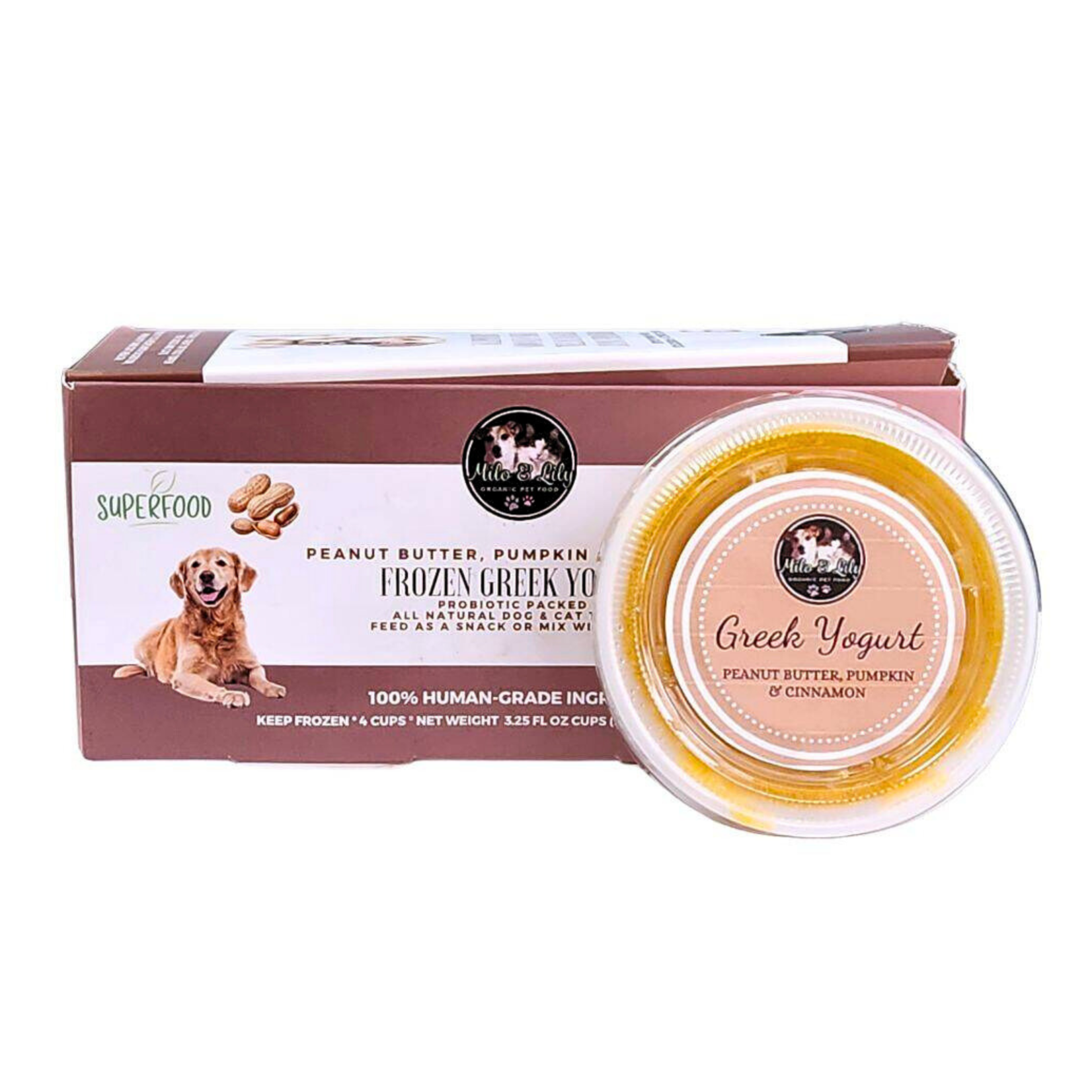 Milo & Lily Milo & Lily: Greek Yogurt Peanut Butter, Pumpkin & Cinnamon 384ml (4 cups)