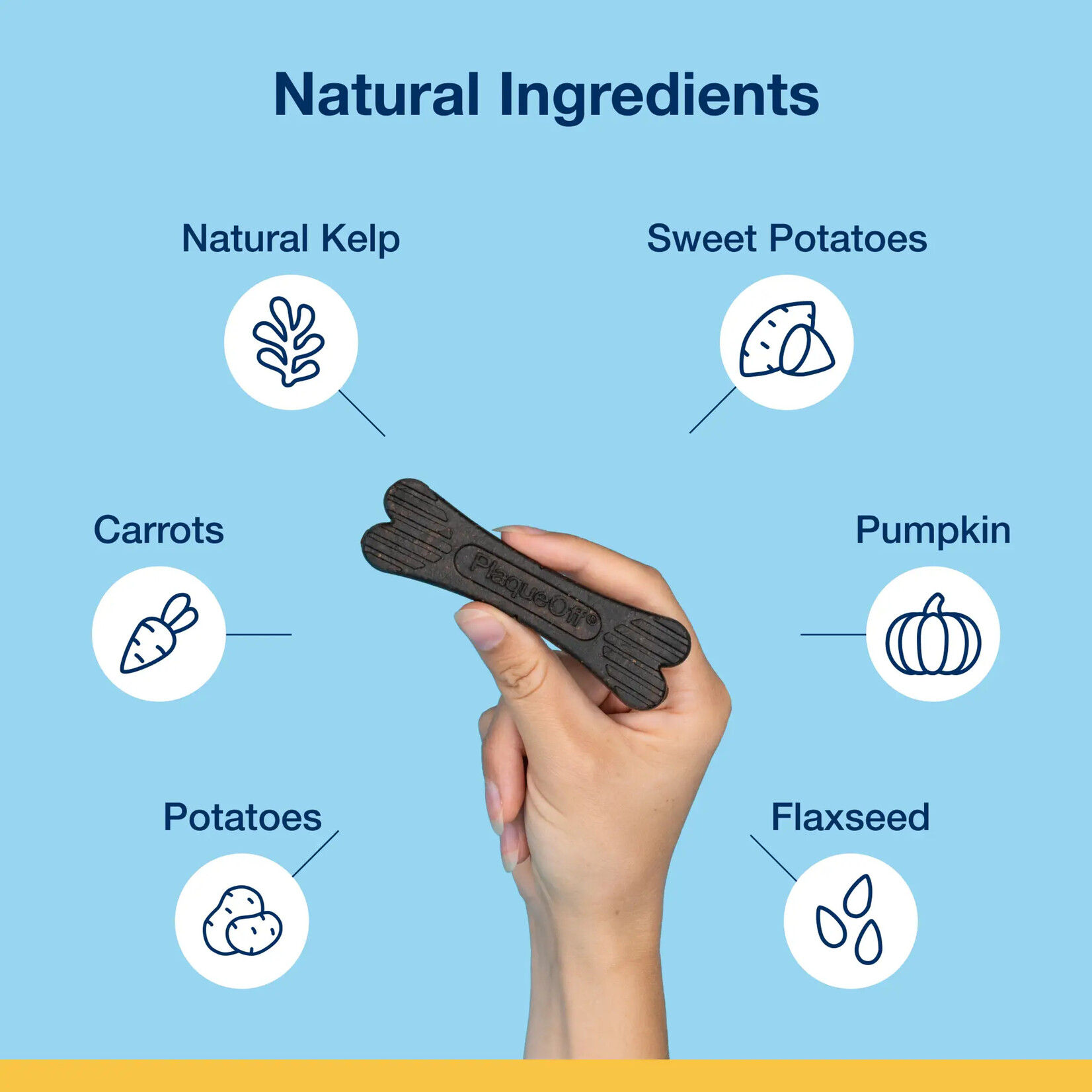 ProDen PlaqueOff ProDen: PlaqueOff: Dental Care Bones: MINI Peanut Butter & Banana 13pc