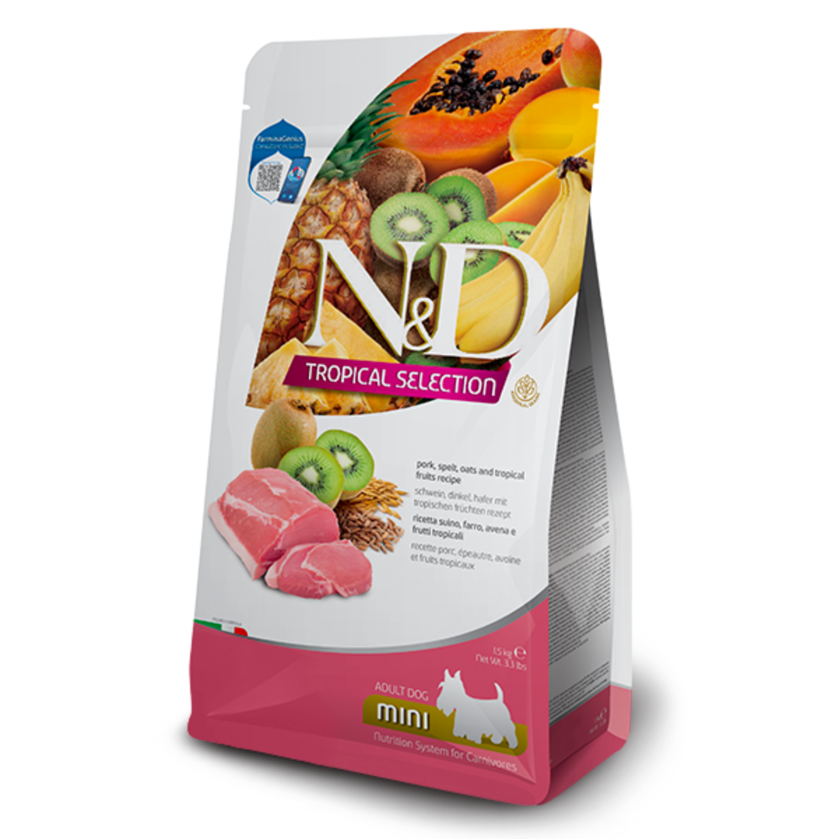 Farmina Farmina: N&D Tropical: Adult Mini: Pork, Spelt & Oats