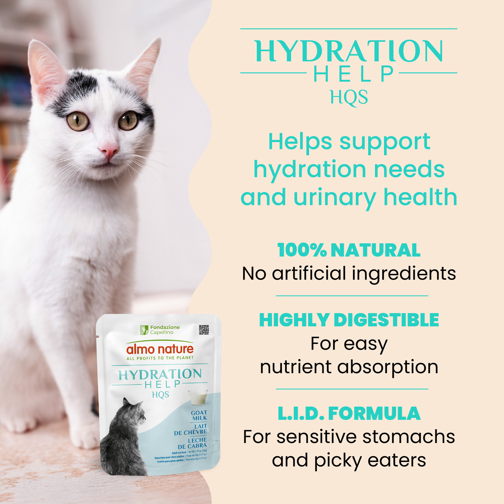 Almo Nature Almo Nature: HQS Hydration: Goat Milk 50g