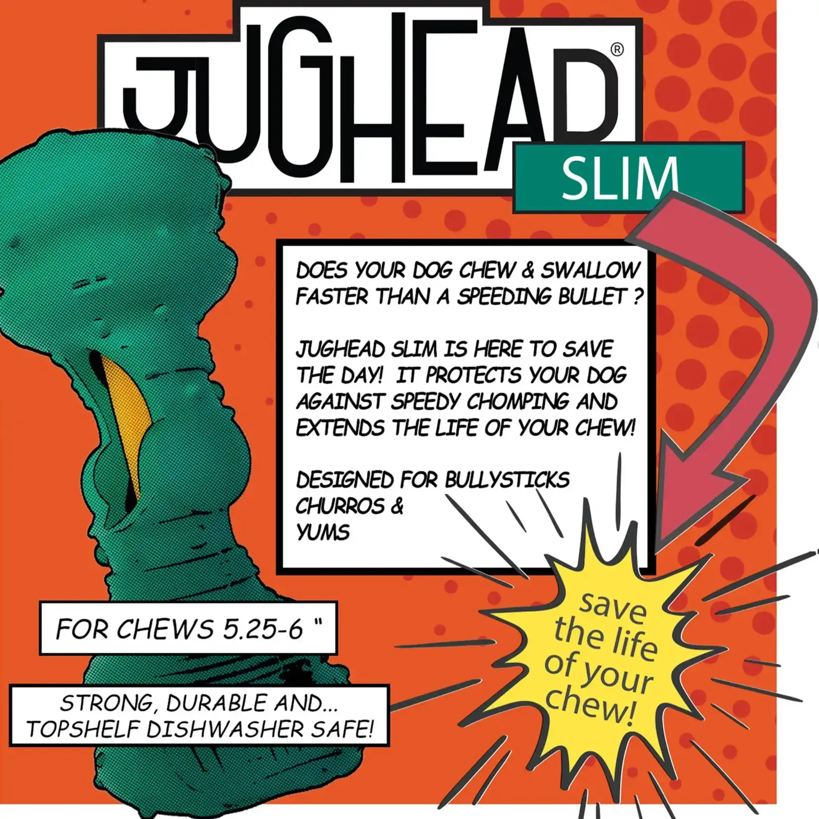 Himalayan Pet Himalayan: Jughead Slim: Rubber Dog Chew Holder